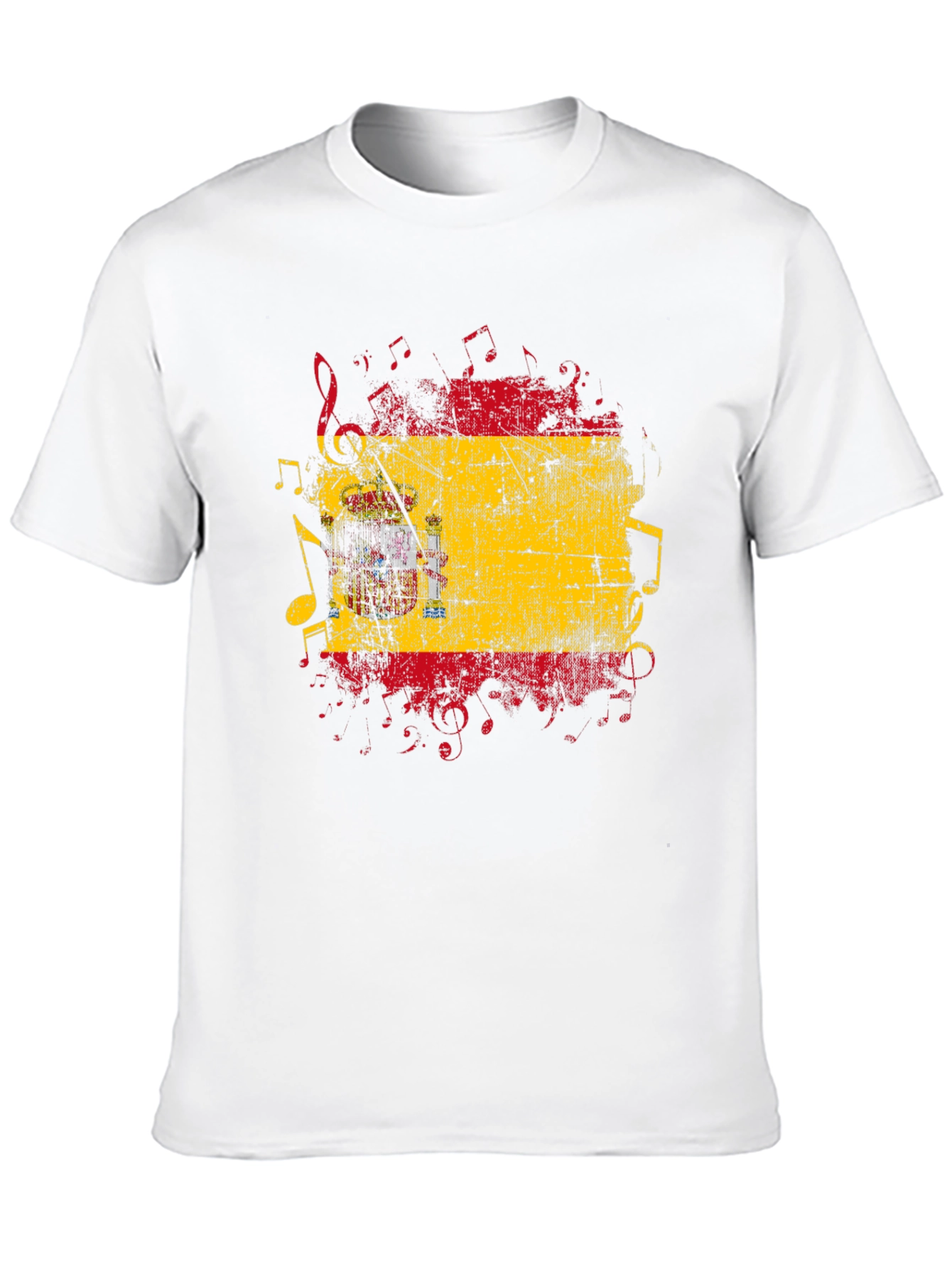 Spanish Flag Music Notes Graphic Tee