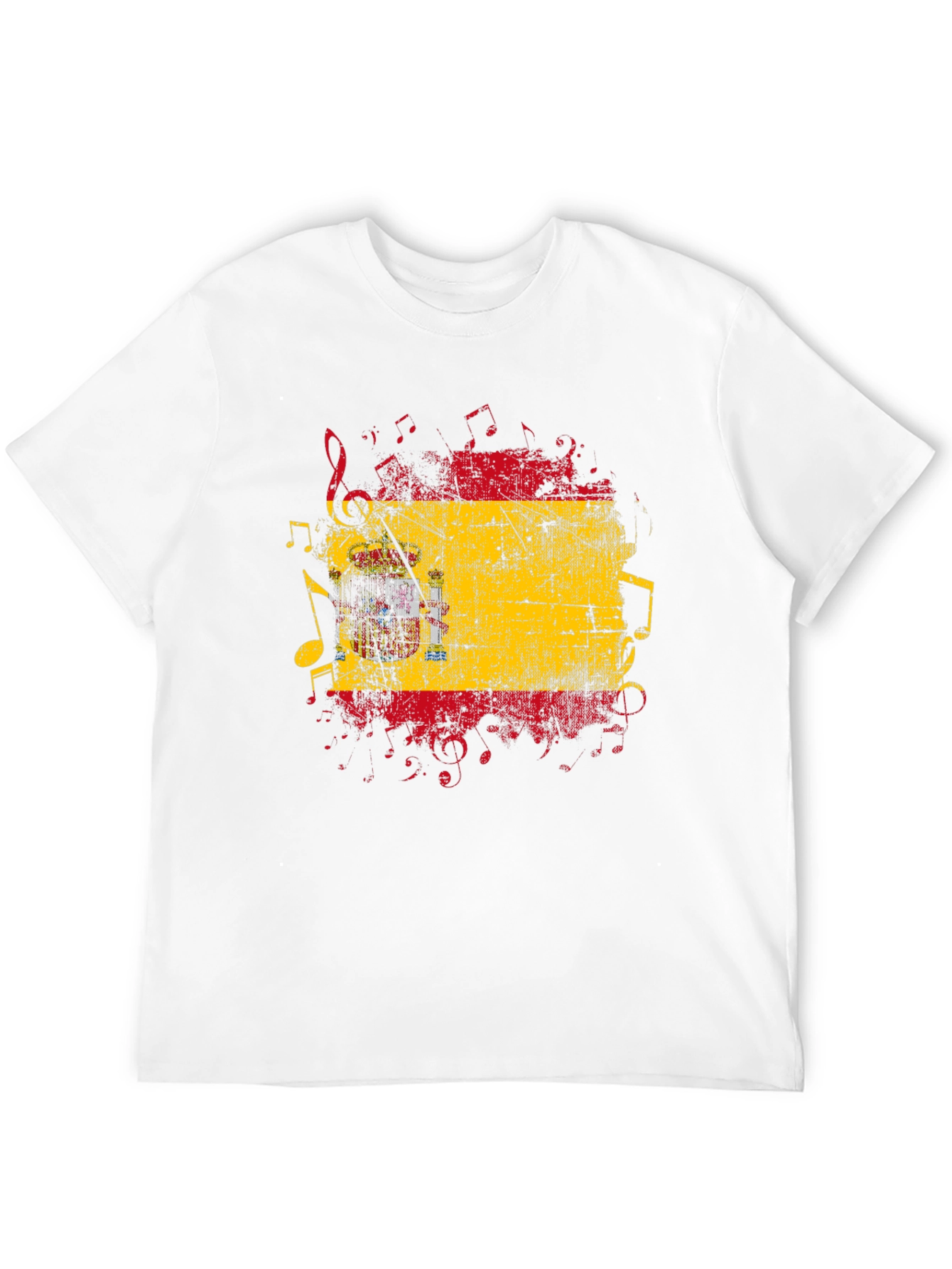 Spanish Flag Music Notes Graphic Tee