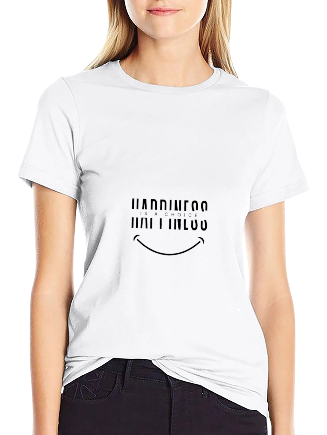 Happiness Graphic Print T-Shirt