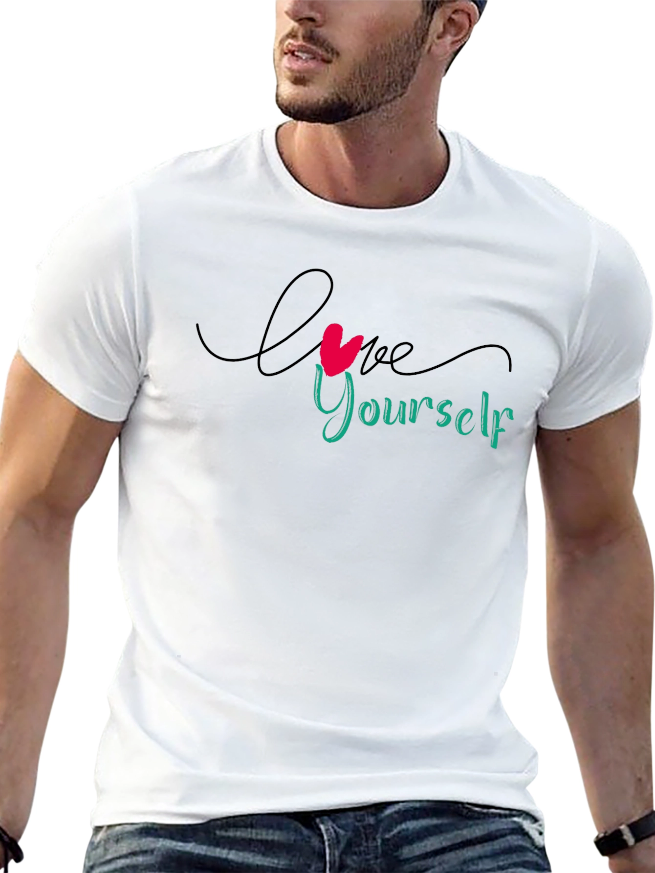 Love Yourself Graphic Black T-Shirt