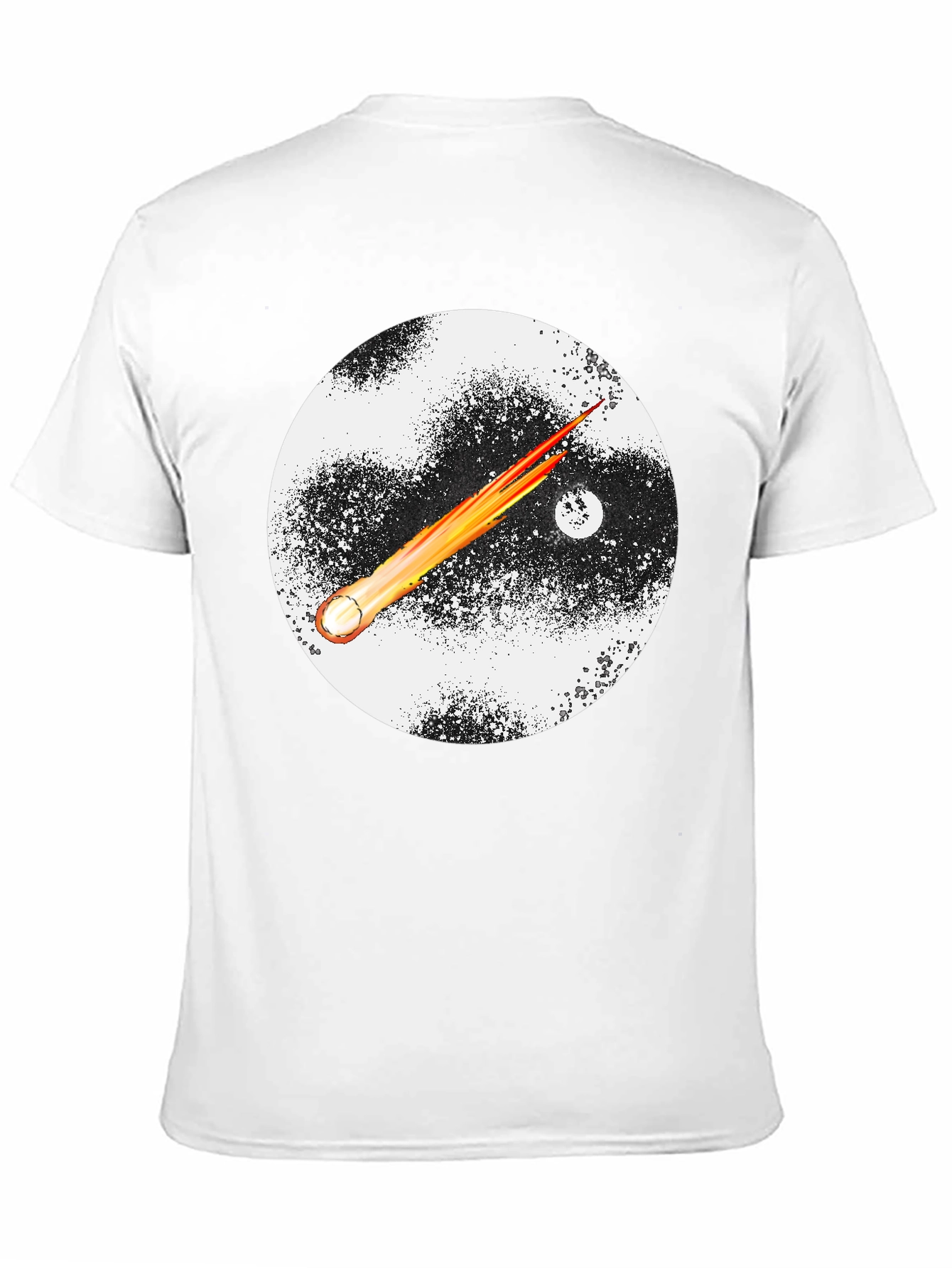Cosmic Comet Graphic Tee - Black Cotton Blend