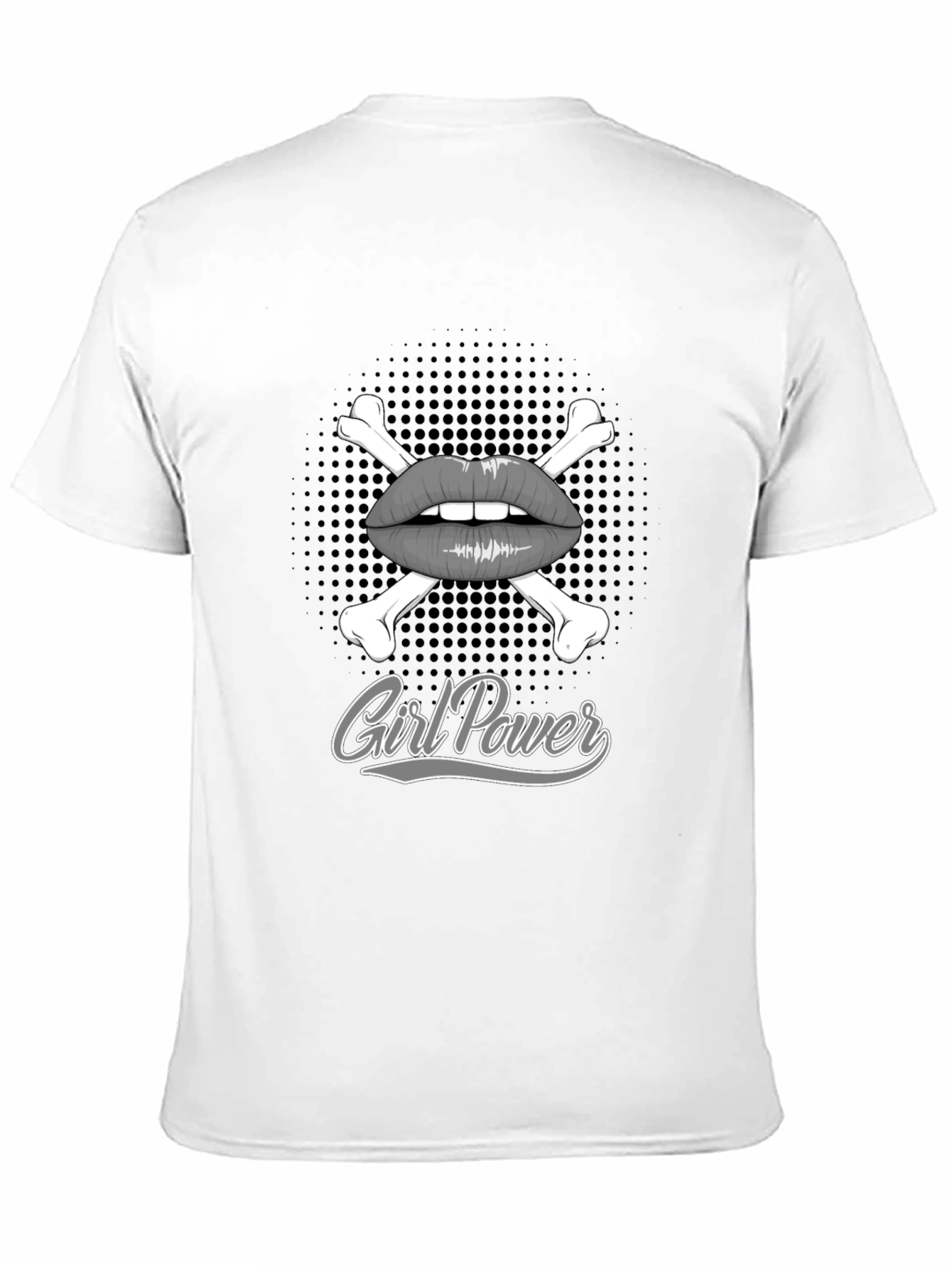 Girl Power T-Shirt: Lips & Crossbones Graphic Tee