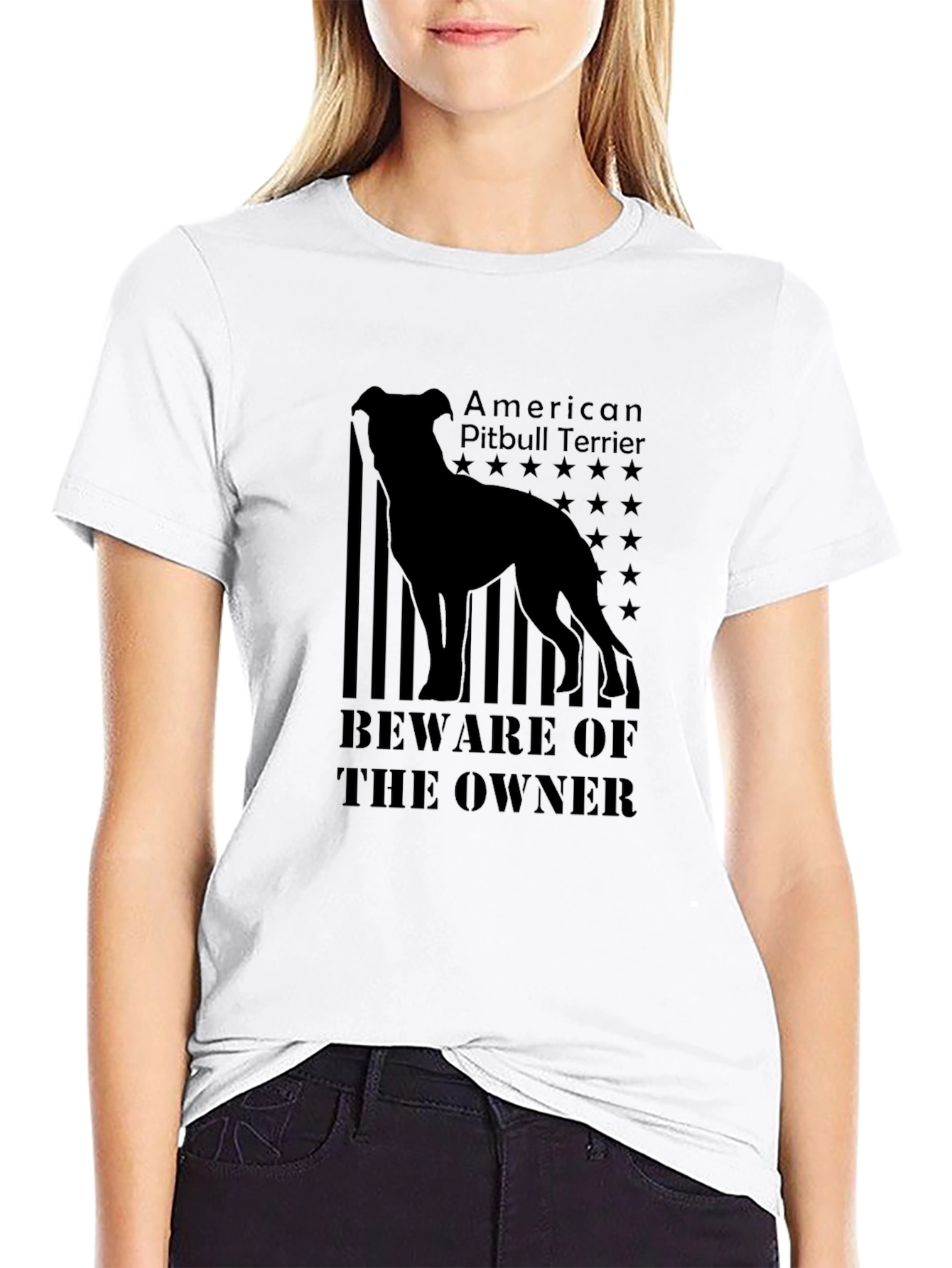 American Pitbull Terrier Beware Owner T-Shirt