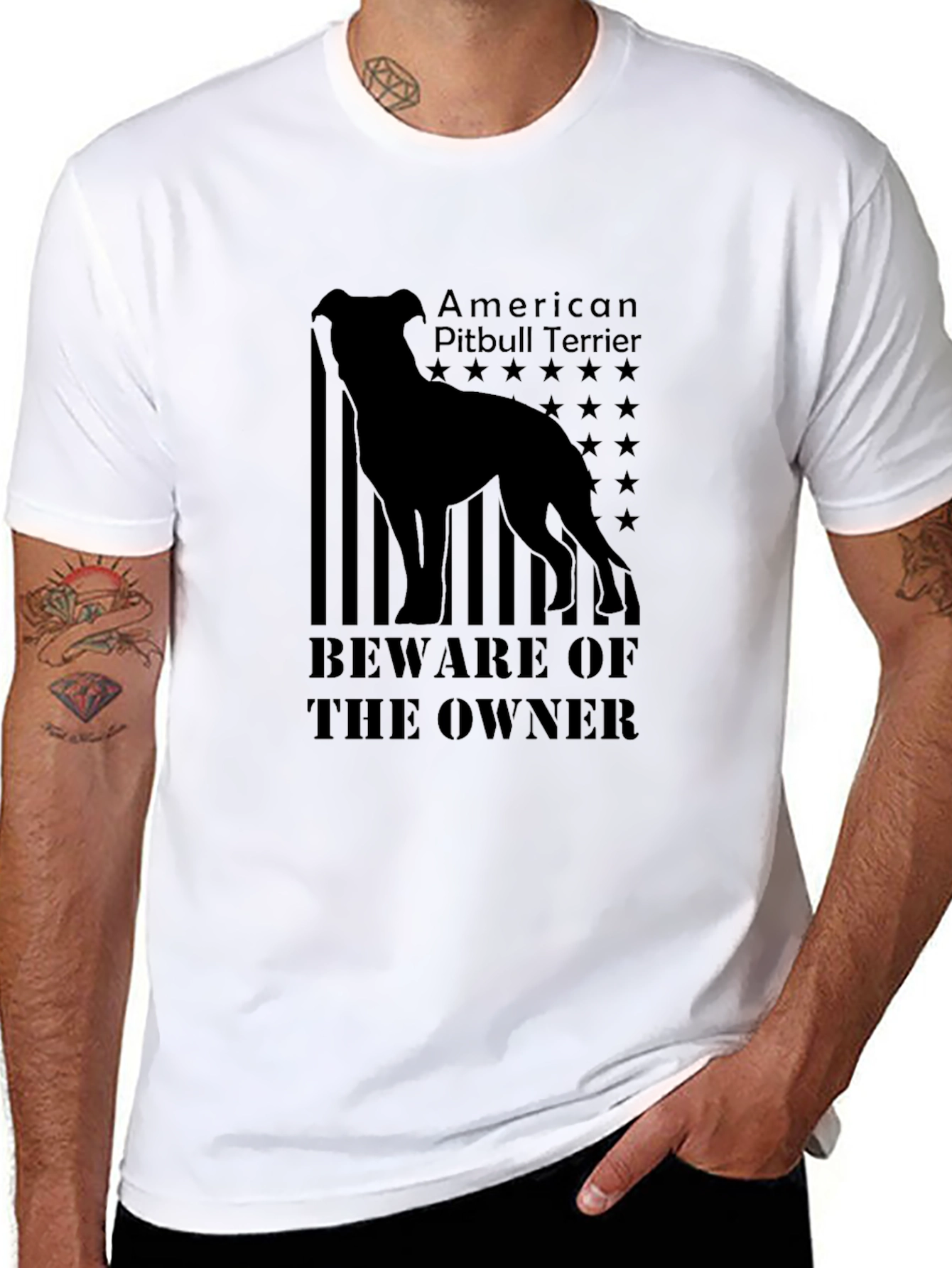 American Pitbull Terrier Beware Owner T-Shirt