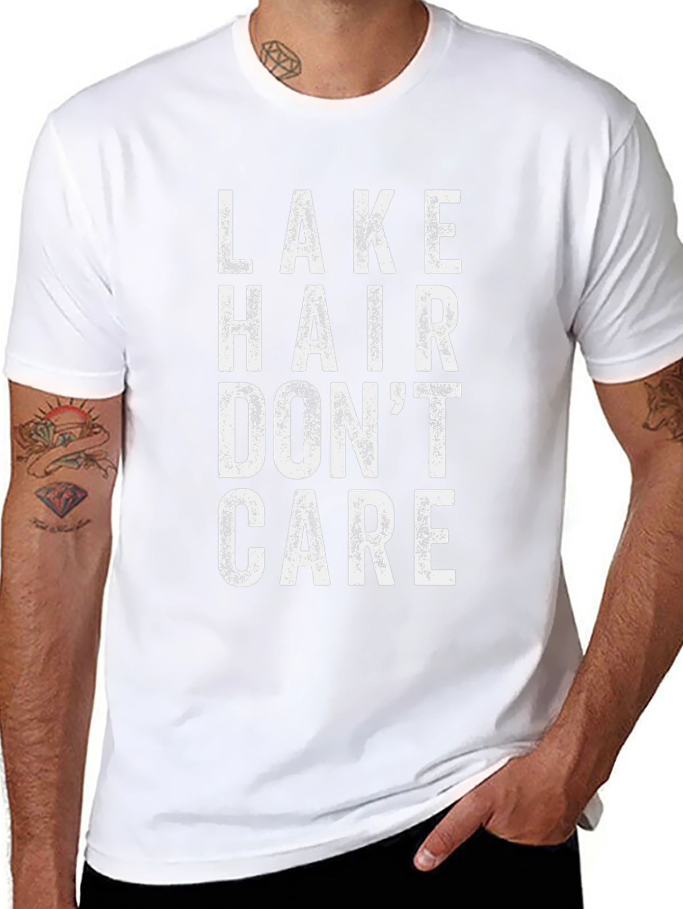 Lake Hair Dont Care Black T-Shirt