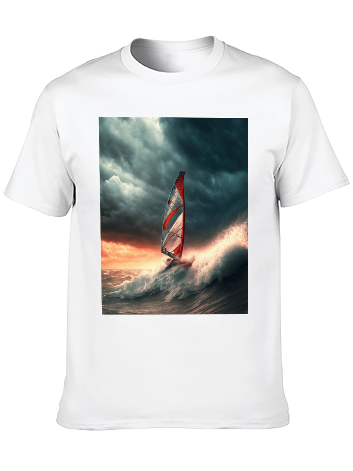 Windsurfer Wave T-Shirt - Ocean Adventure Tee