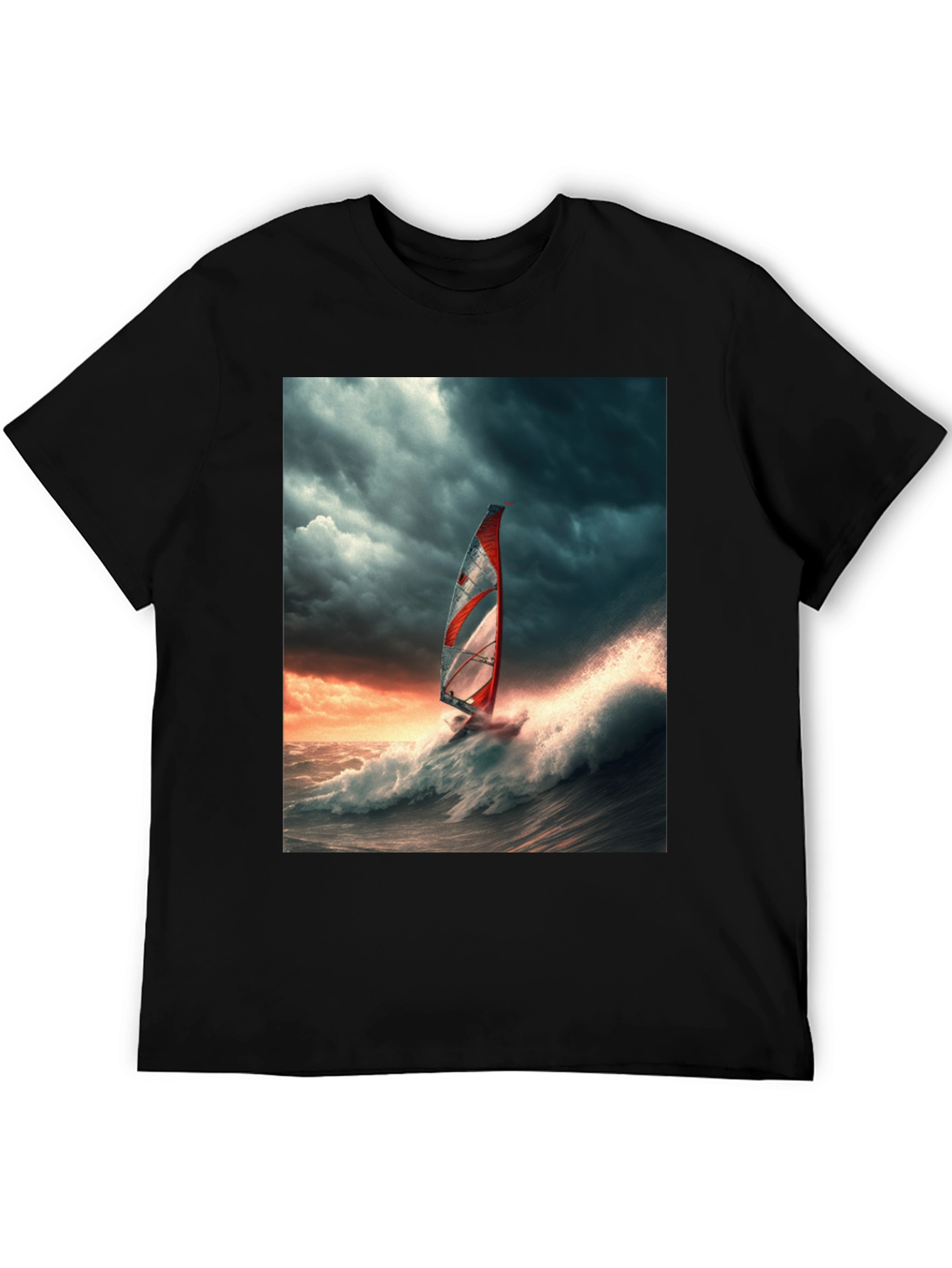 Windsurfer Wave T-Shirt - Ocean Adventure Tee