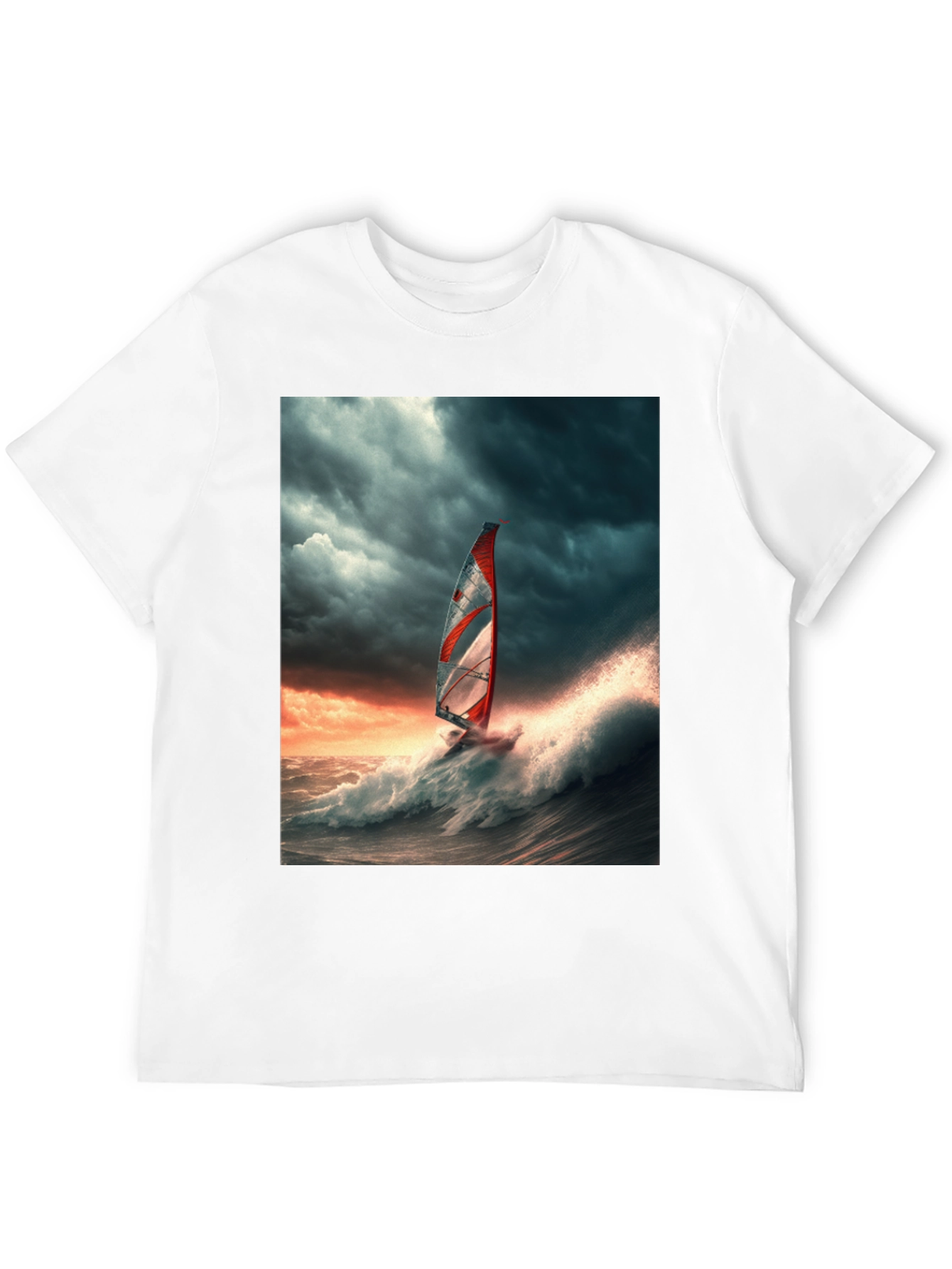 Windsurfer Wave T-Shirt - Ocean Adventure Tee