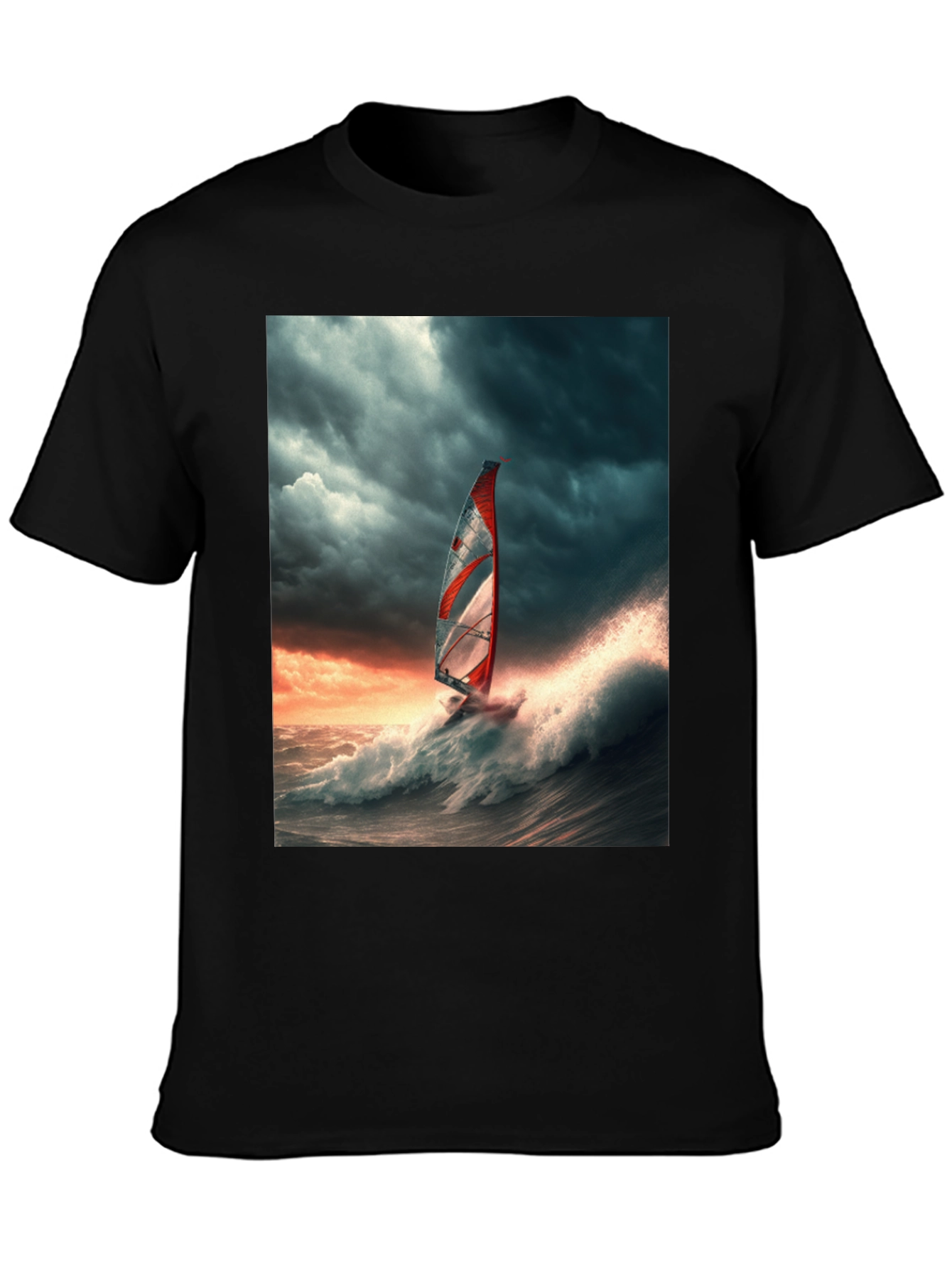 Windsurfer Wave T-Shirt - Ocean Adventure Tee