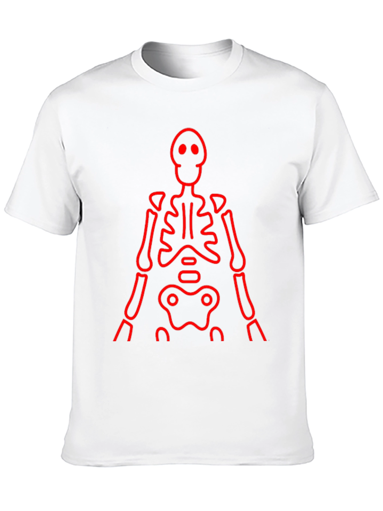 Red Skeleton Graphic Black Tee