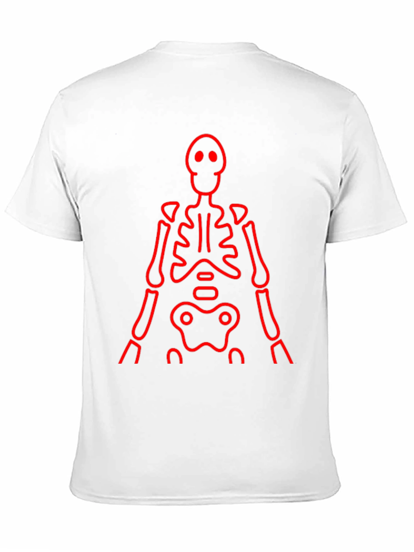 Red Skeleton Graphic Black Tee