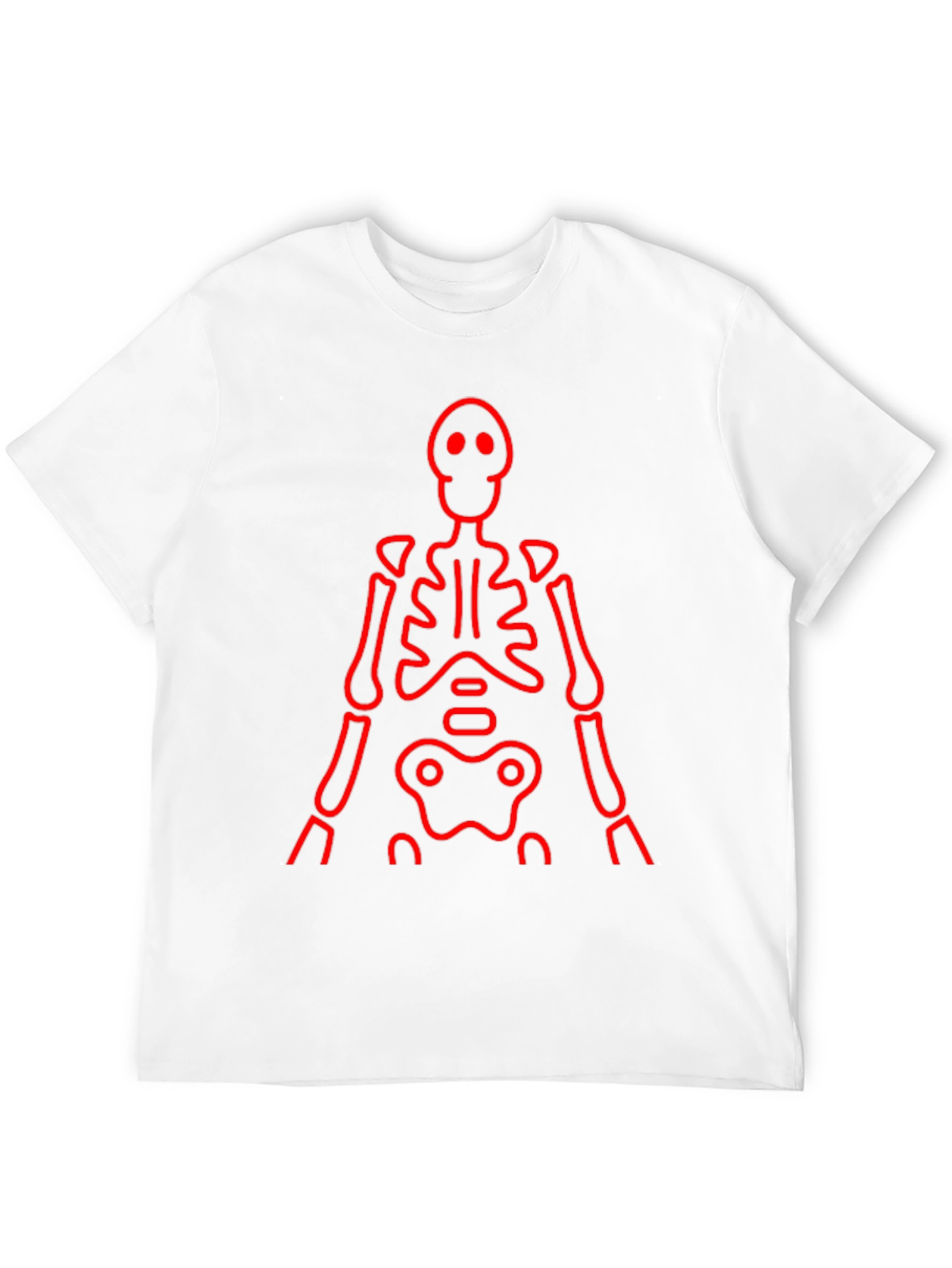 Red Skeleton Graphic Black Tee