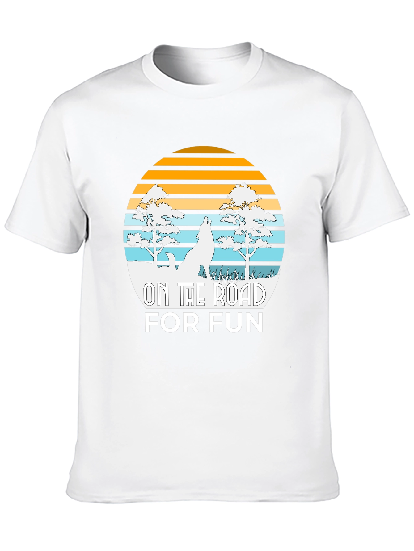 On The Road For Fun Wolf Graphic Tee