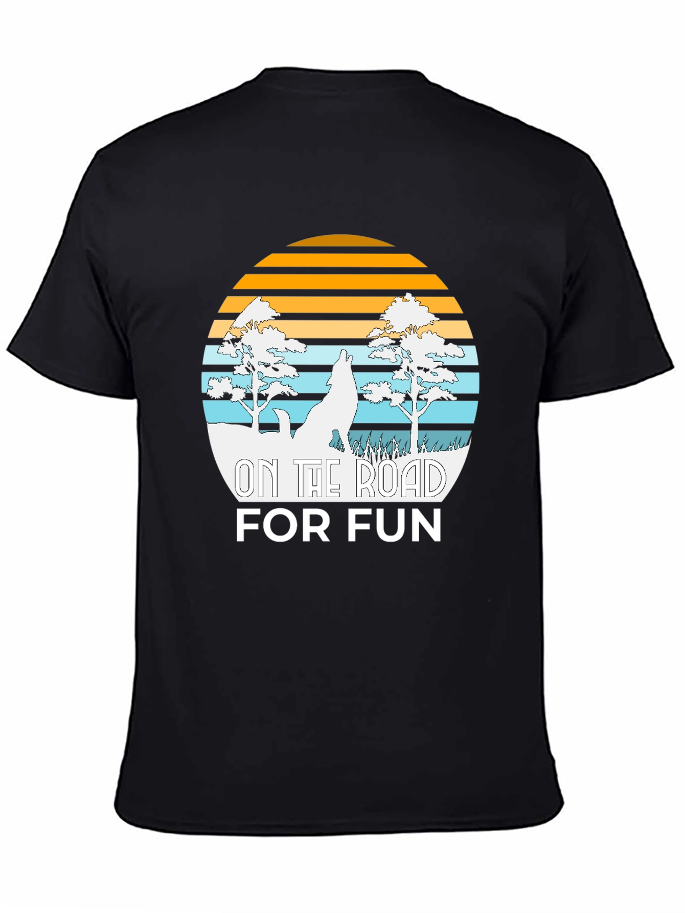 On The Road For Fun Wolf Graphic Tee