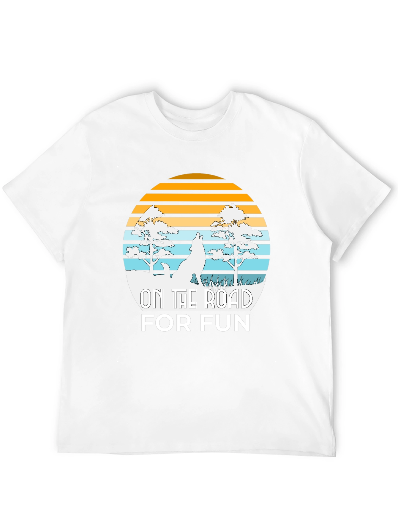 On The Road For Fun Wolf Graphic Tee