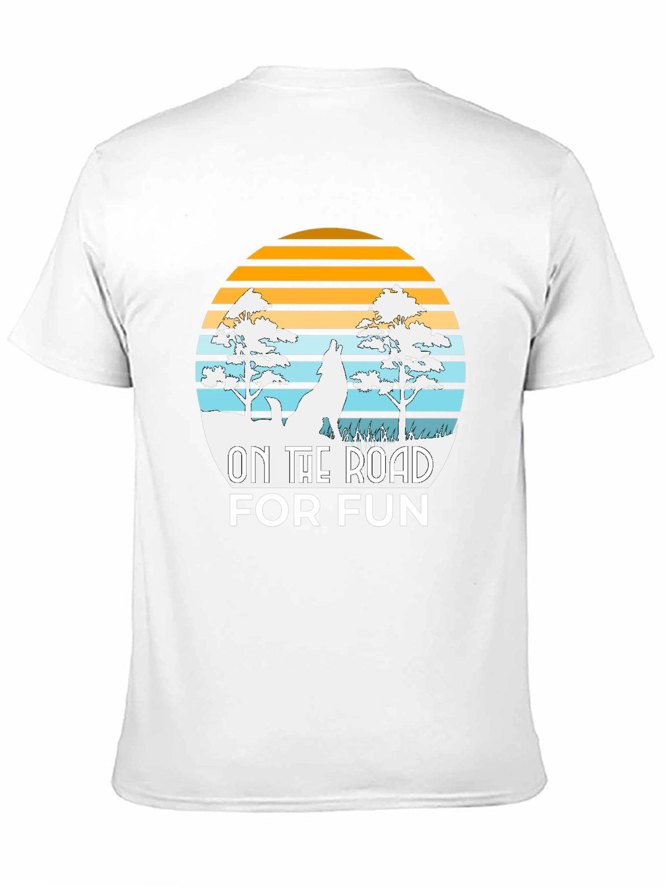 On The Road For Fun Wolf Graphic Tee