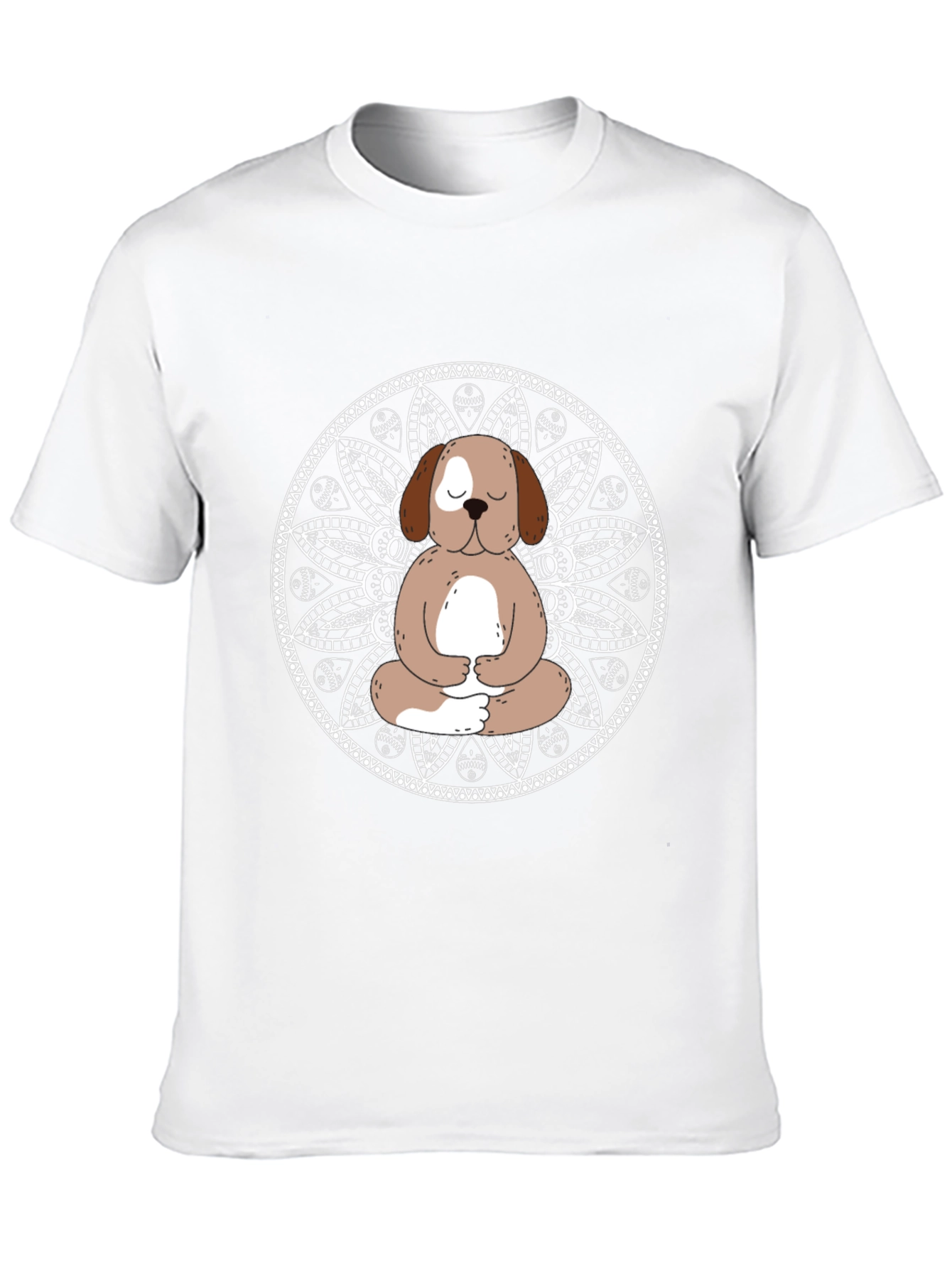 Meditating Dog Mandala T-Shirt