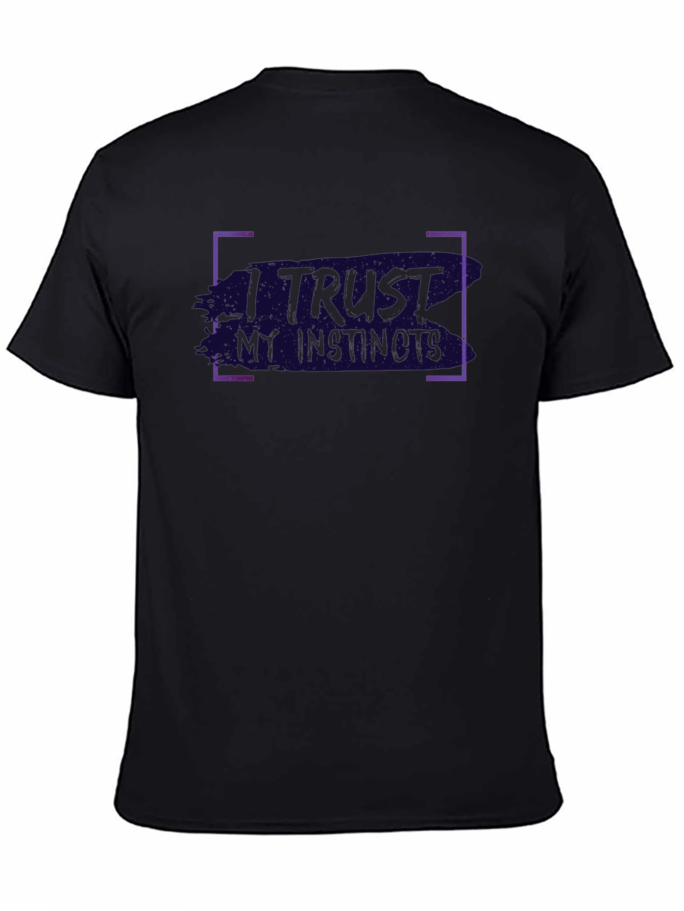 I Trust My Instincts Mens Black Graphic T-Shirt