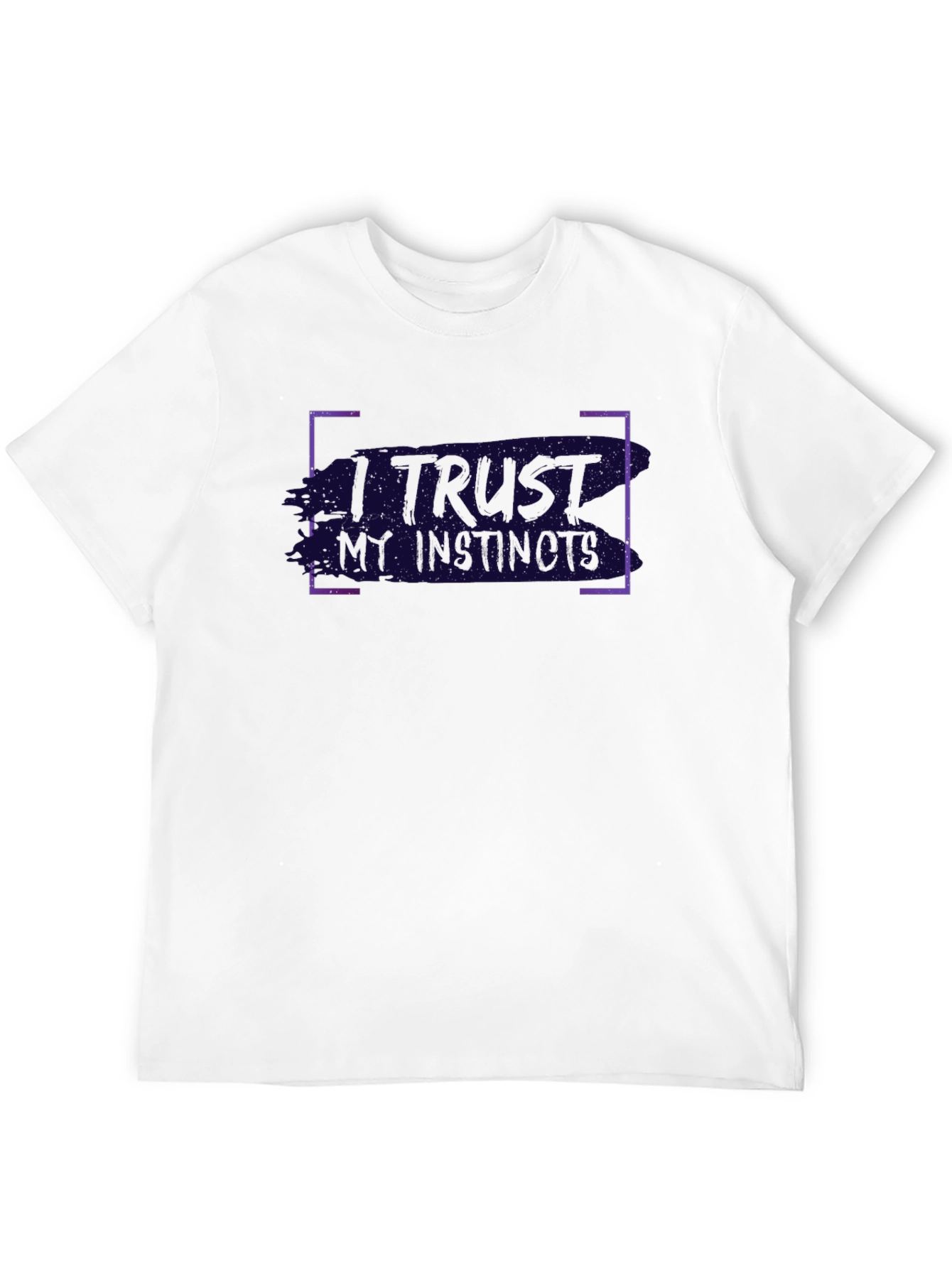 I Trust My Instincts Mens Black Graphic T-Shirt