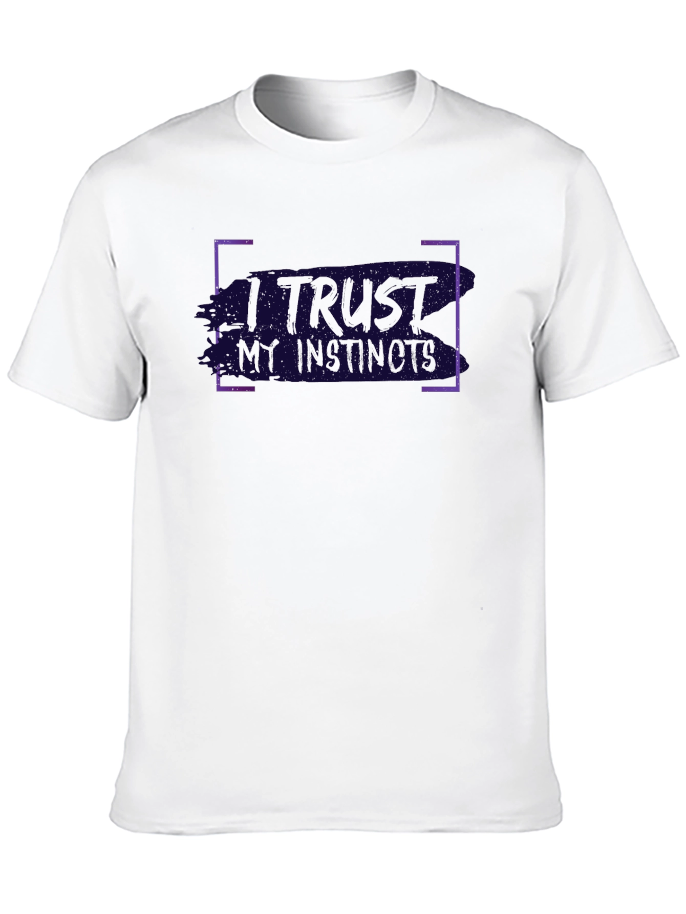 I Trust My Instincts Mens Black Graphic T-Shirt
