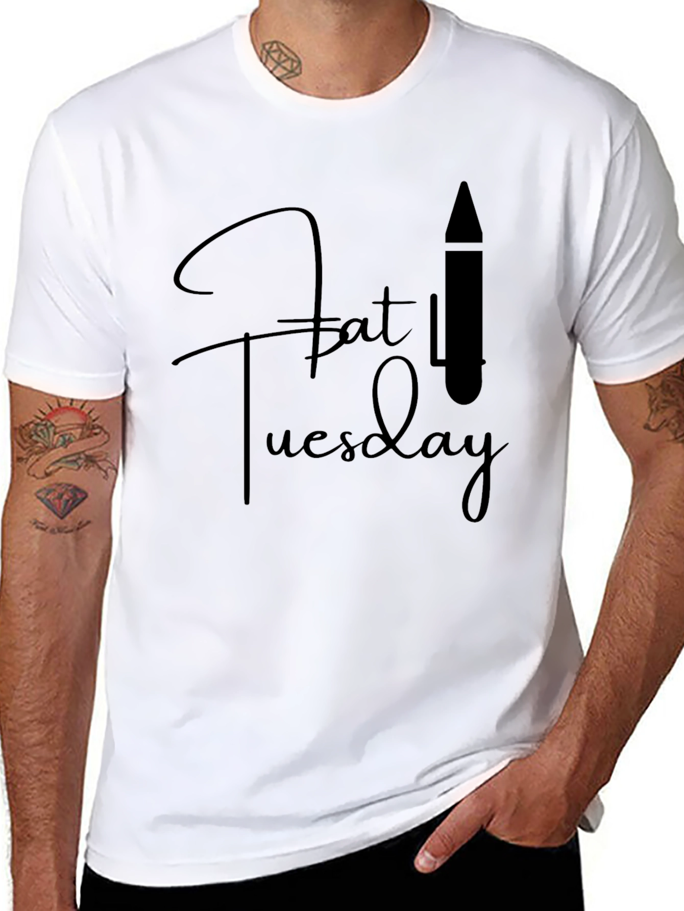 Fat Tuesday Graphic T-Shirt - Black