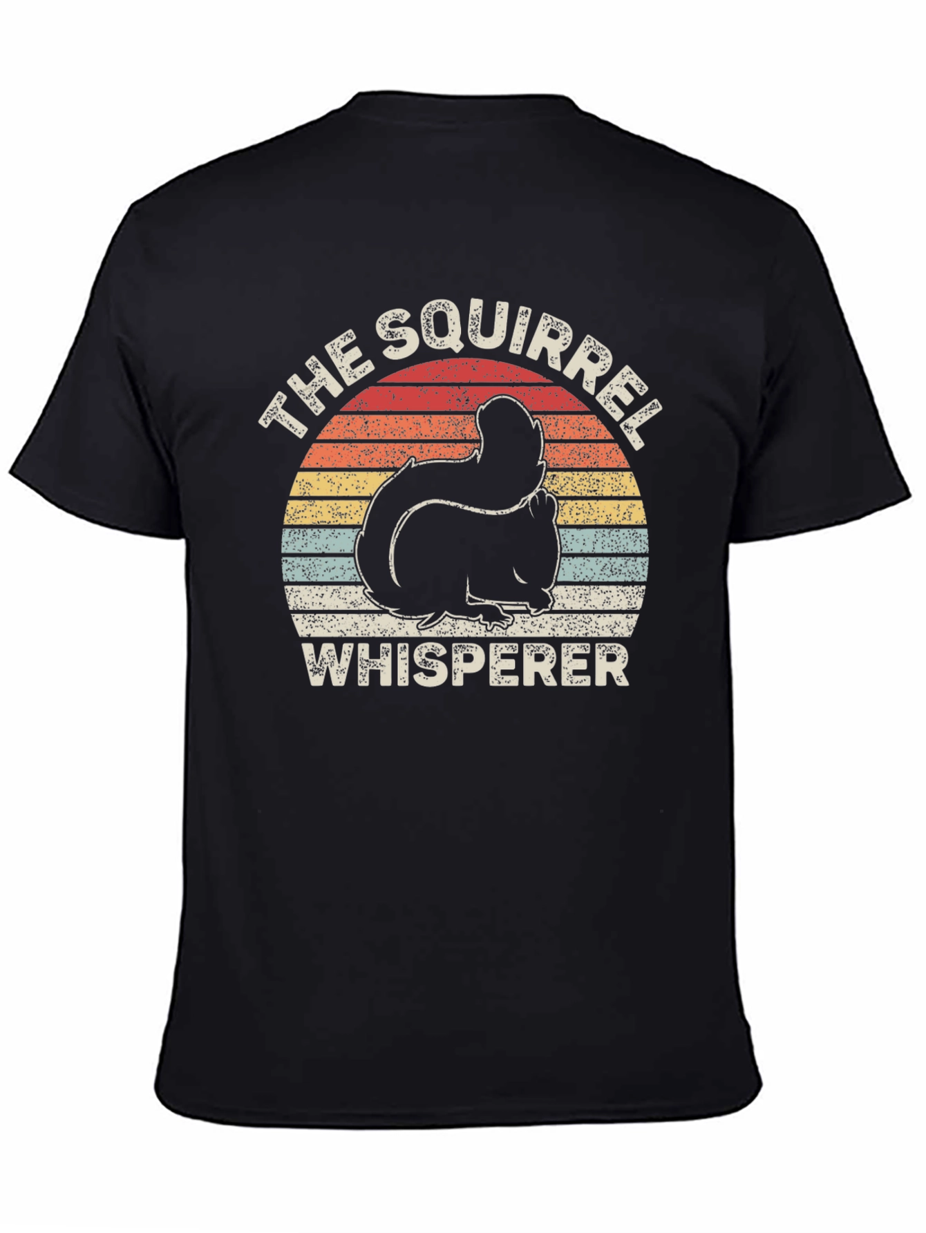 The Squirrel Whisperer Graphic Tee - Retro Sunset Design