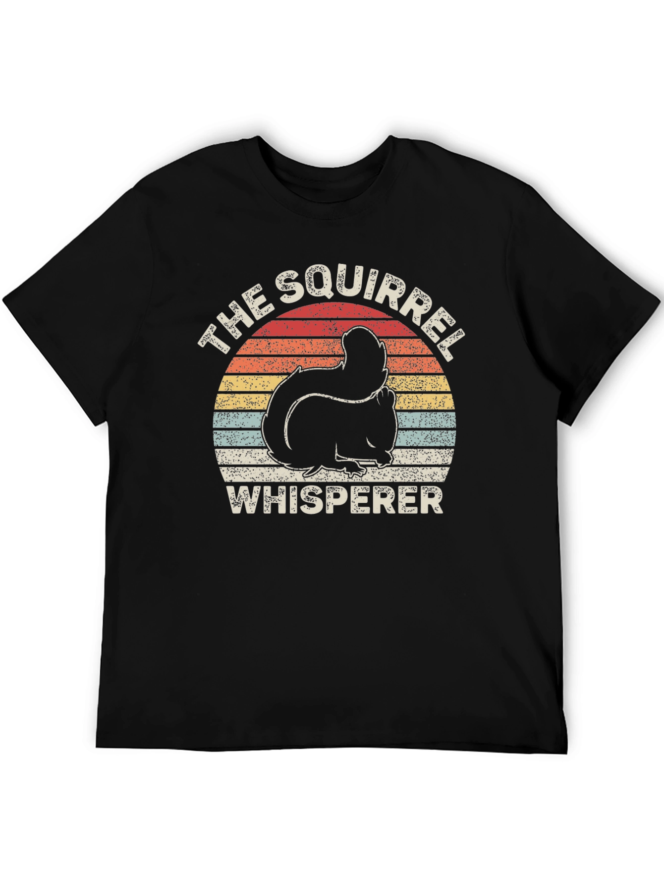 The Squirrel Whisperer Graphic Tee - Retro Sunset Design