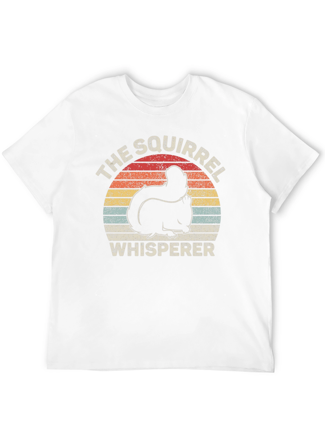 The Squirrel Whisperer Graphic Tee - Retro Sunset Design