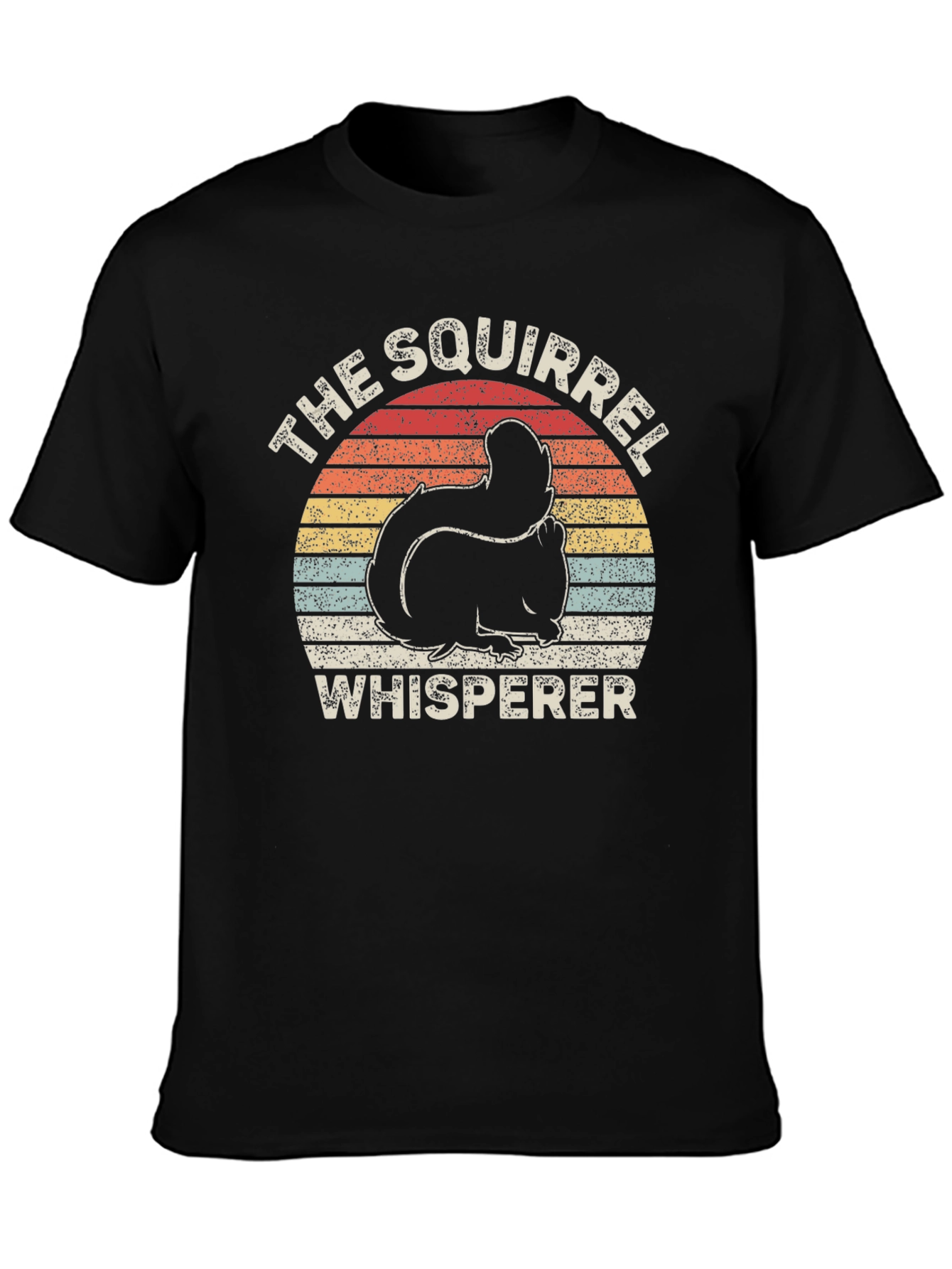 The Squirrel Whisperer Graphic Tee - Retro Sunset Design
