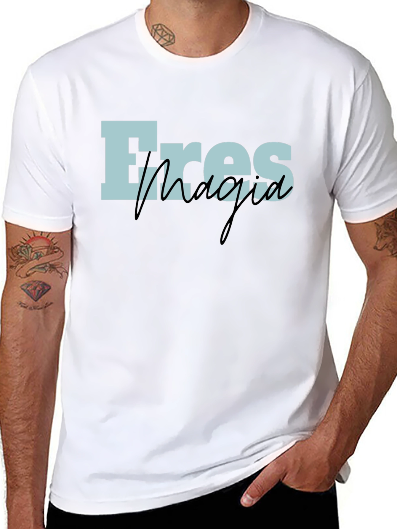 Eres Magia Graphic T-Shirt - Black Cotton Blend Tee