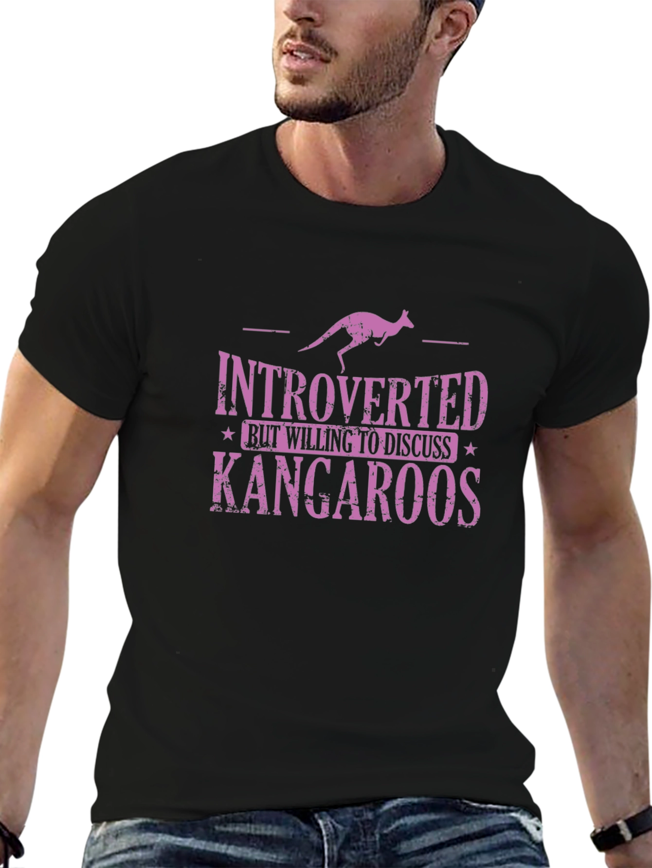 Introverted Kangaroo Graphic T-Shirt