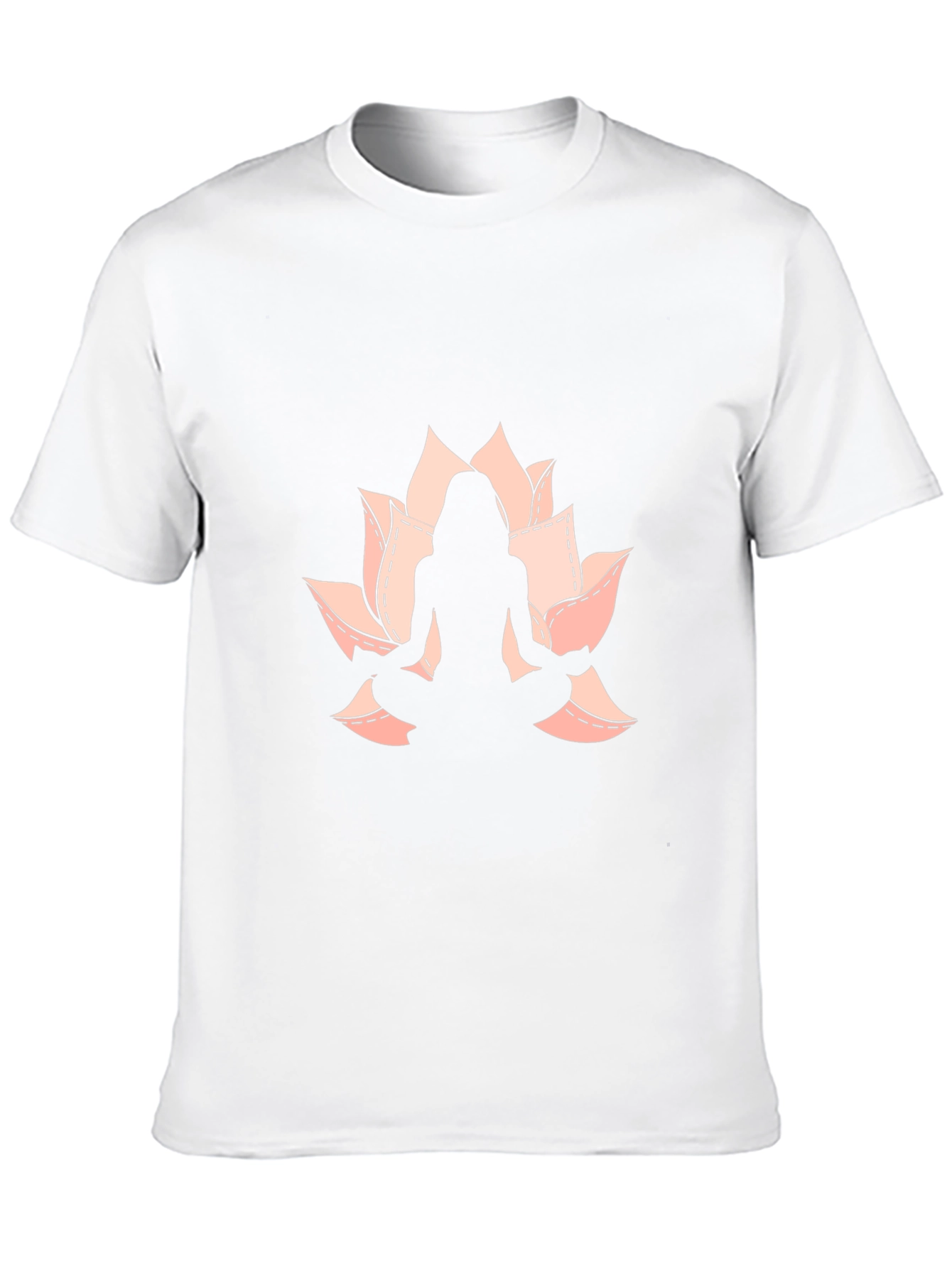 Lotus Yoga Pose Graphic Black T-Shirt