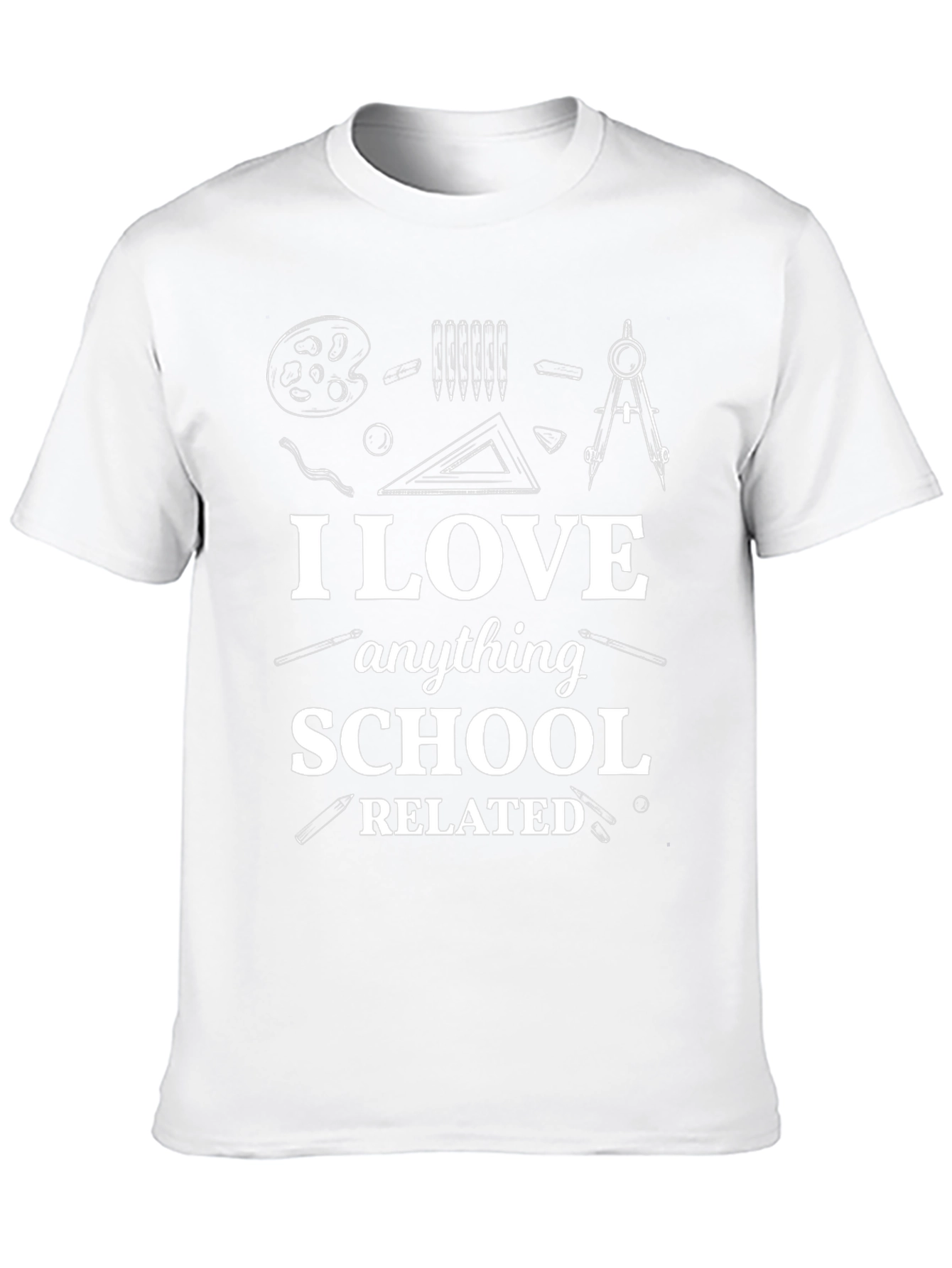 I Love Anything School Related Black T-Shirt