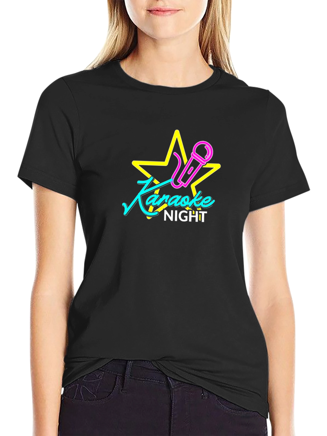 Karaoke Night Black T-Shirt