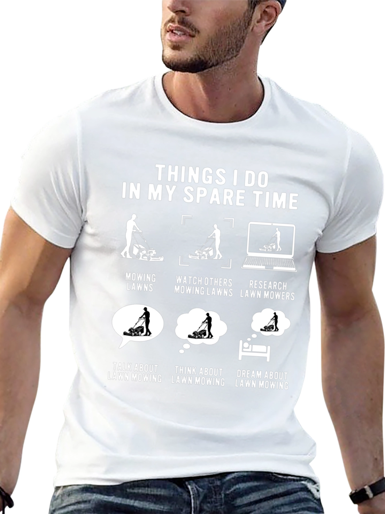 Lawn Mowing Spare Time T-Shirt
