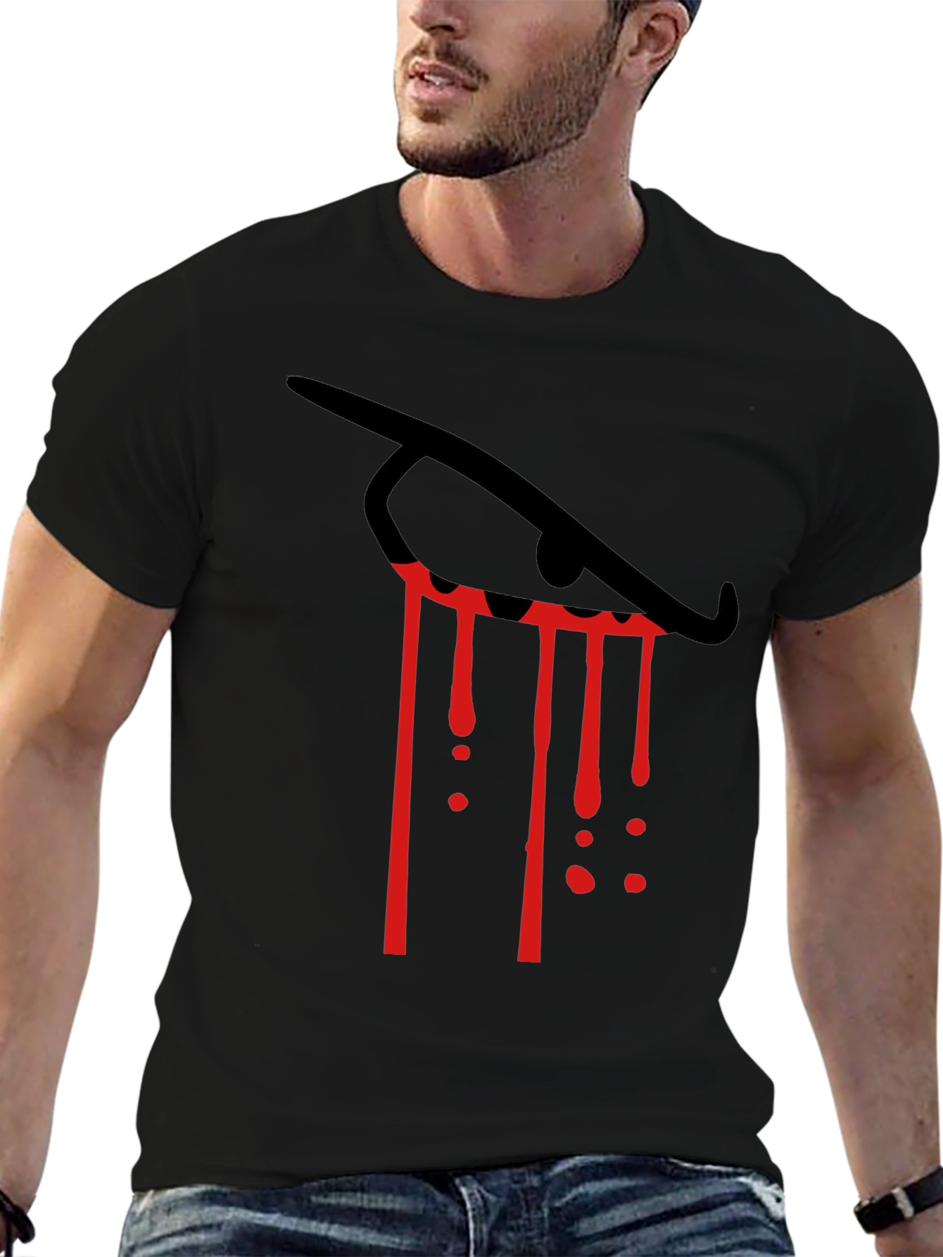 Eye Tears Blood Red Graphic Tee