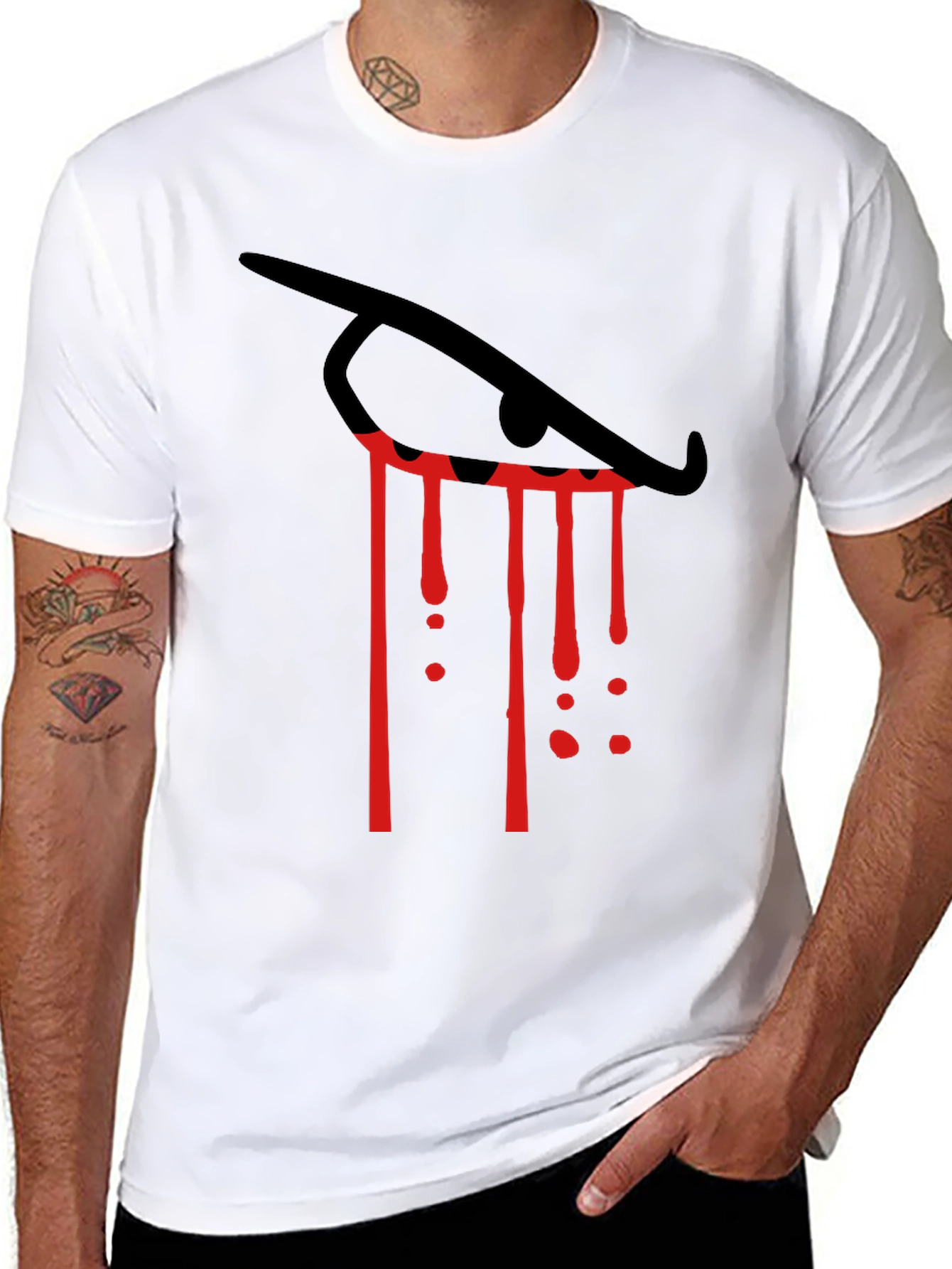 Eye Tears Blood Red Graphic Tee