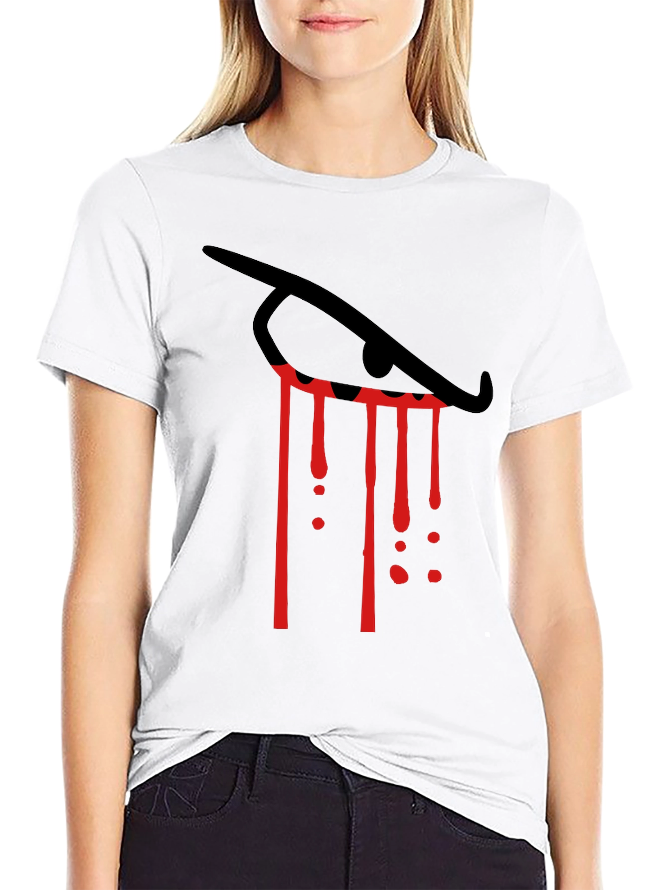 Eye Tears Blood Red Graphic Tee