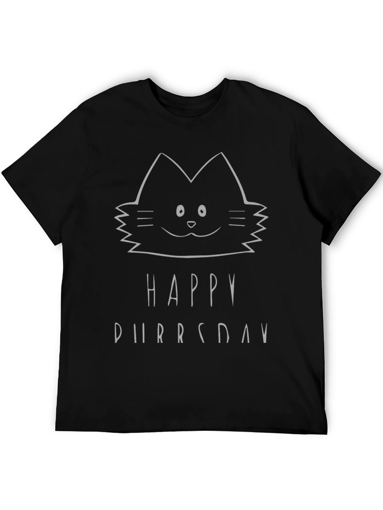 Happy Purrsday Black Cat T-Shirt