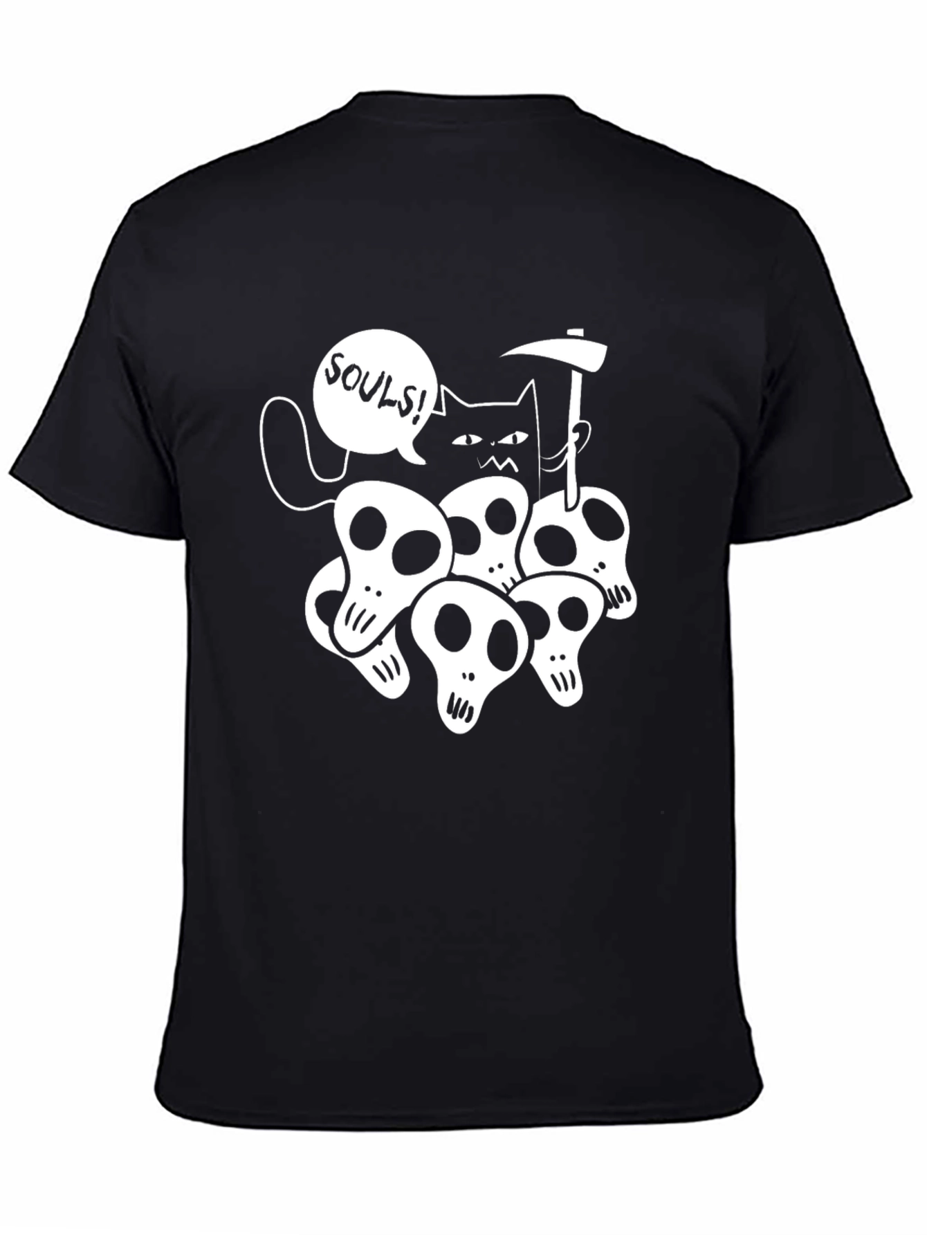 Grim Reaper Cat T-Shirt - Souls!