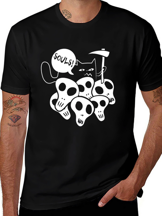 Grim Reaper Cat T-Shirt - Souls!