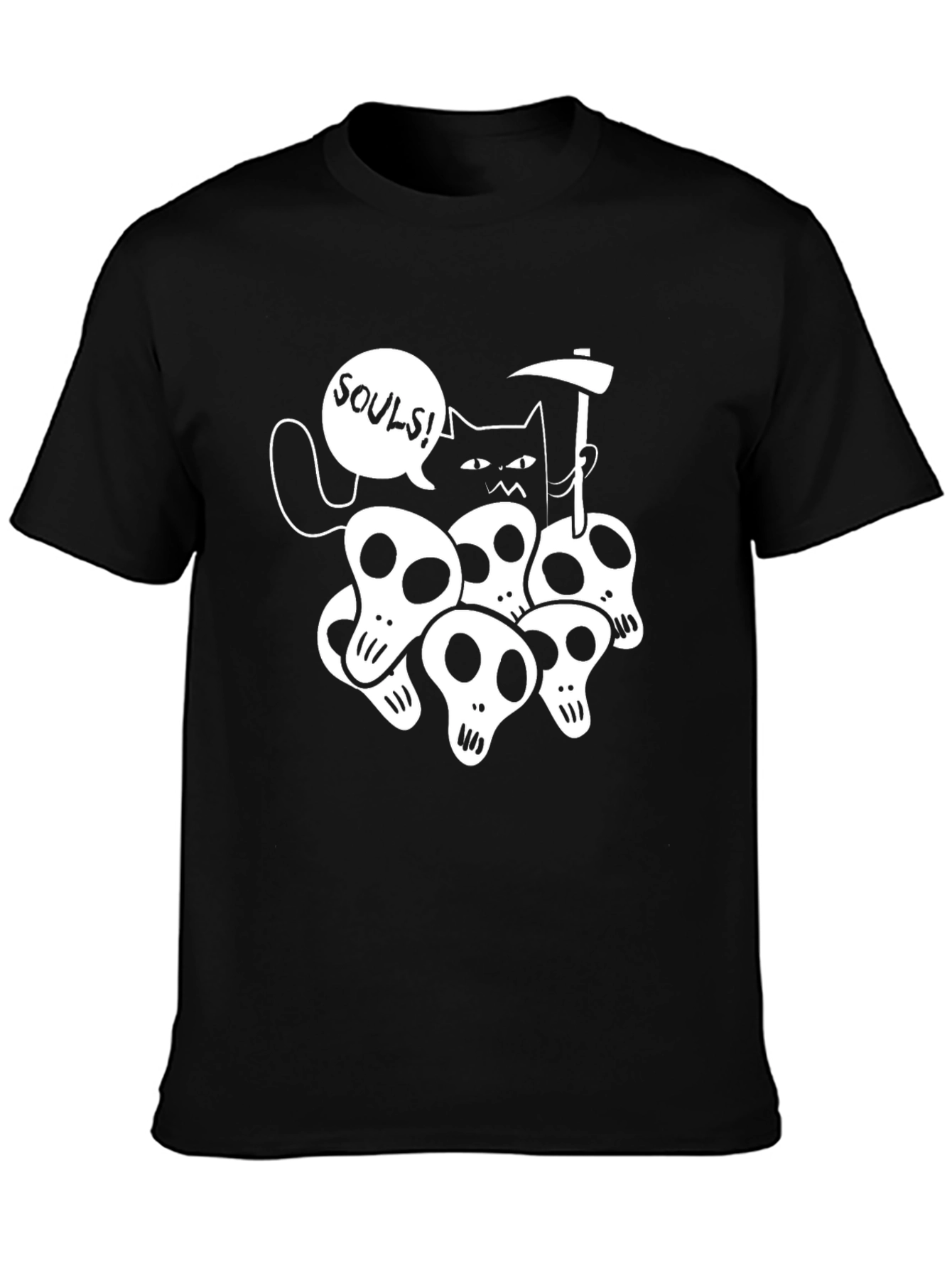 Grim Reaper Cat T-Shirt - Souls!