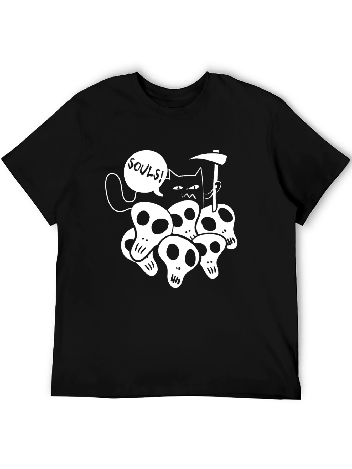 Grim Reaper Cat T-Shirt - Souls!