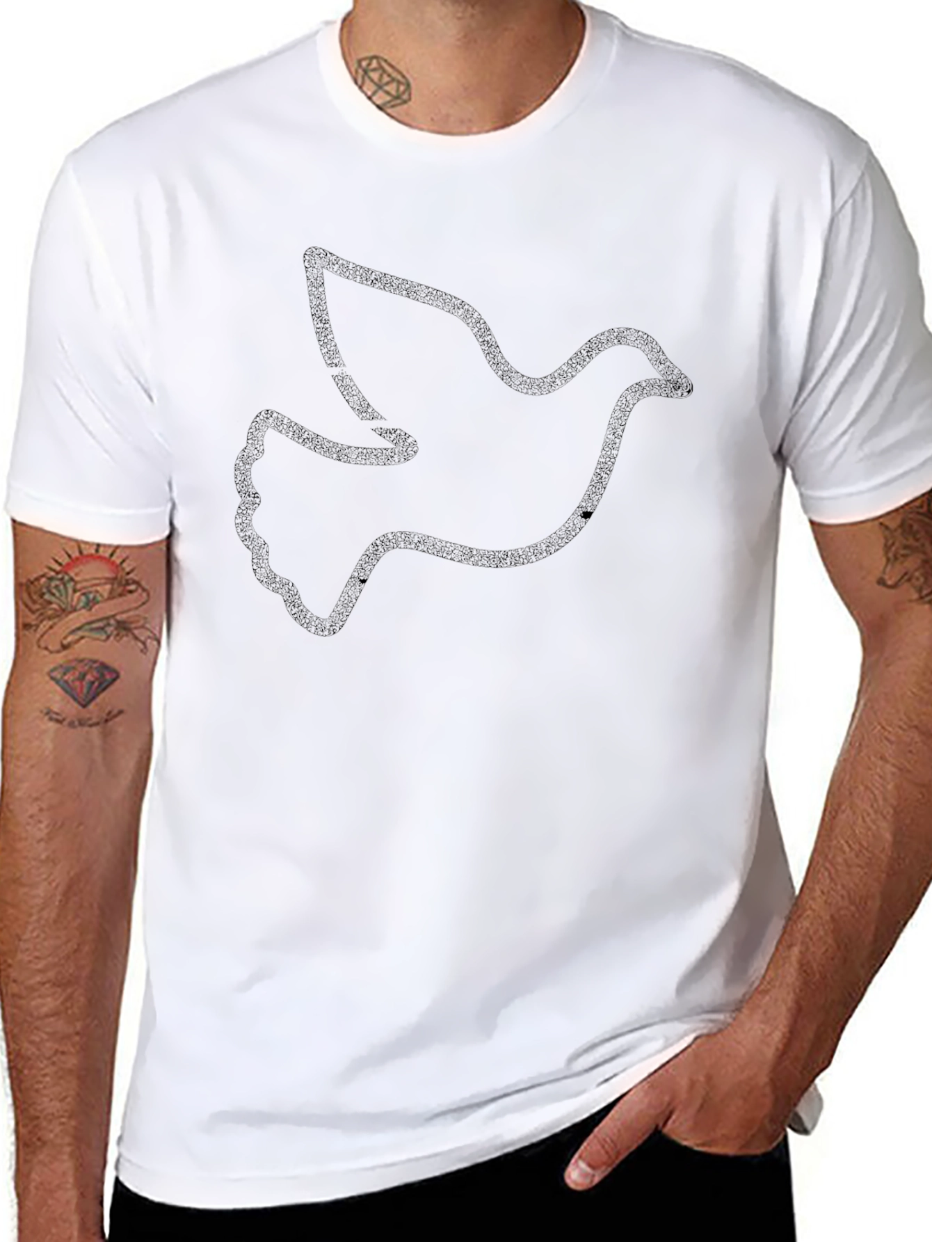 Black Dove Graphic Mens T-Shirt