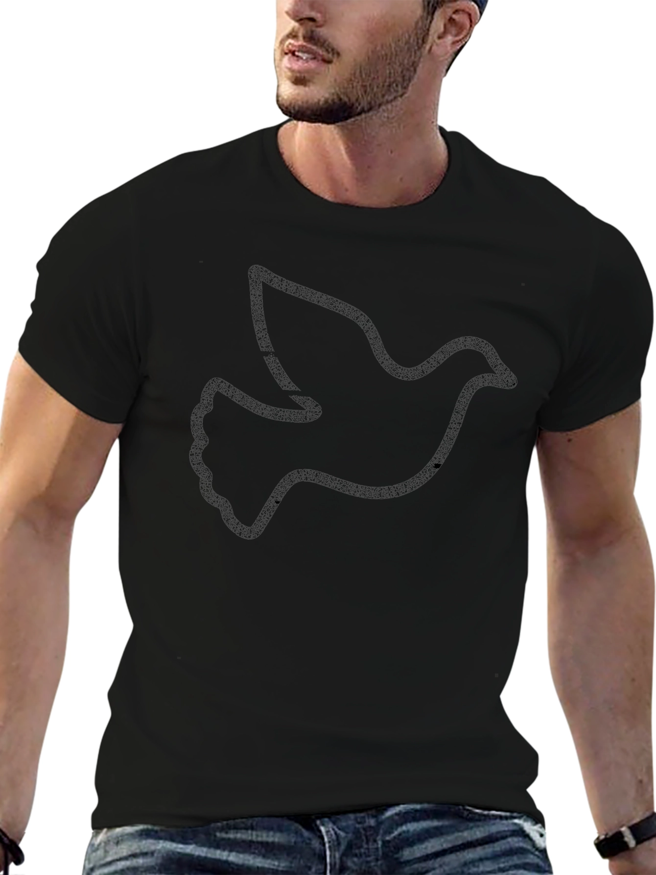 Black Dove Graphic Mens T-Shirt