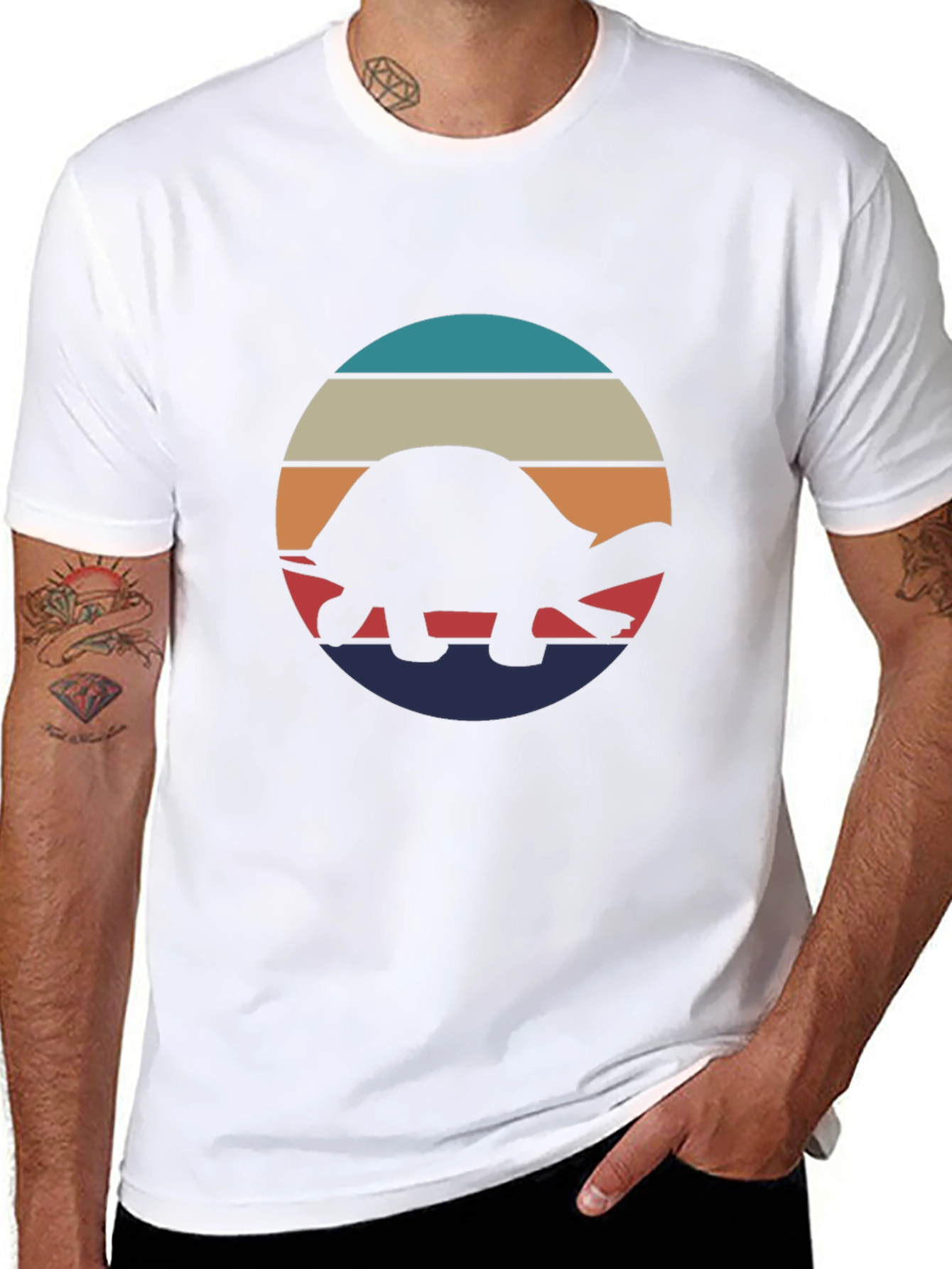 Retro Turtle Silhouette Graphic Tee