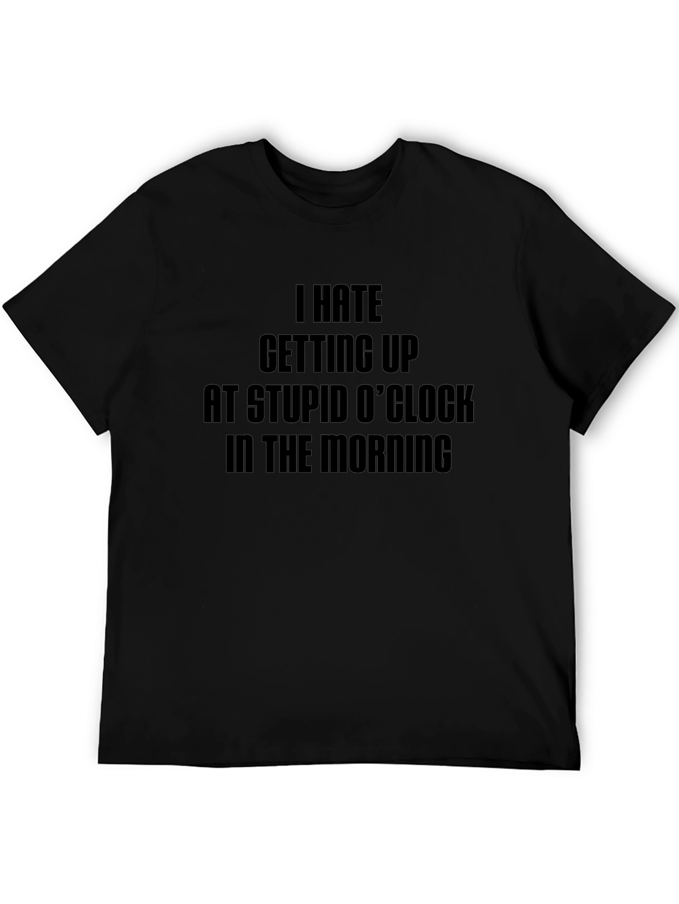 Funny I Hate Mornings Black T-Shirt