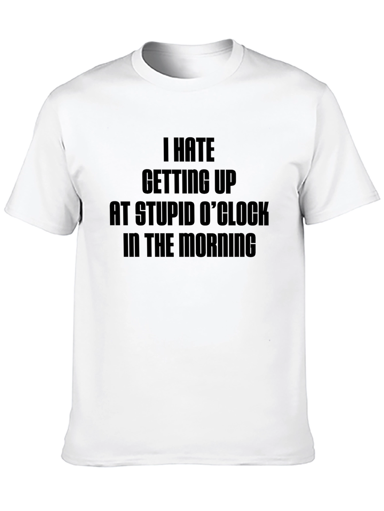 Funny I Hate Mornings Black T-Shirt