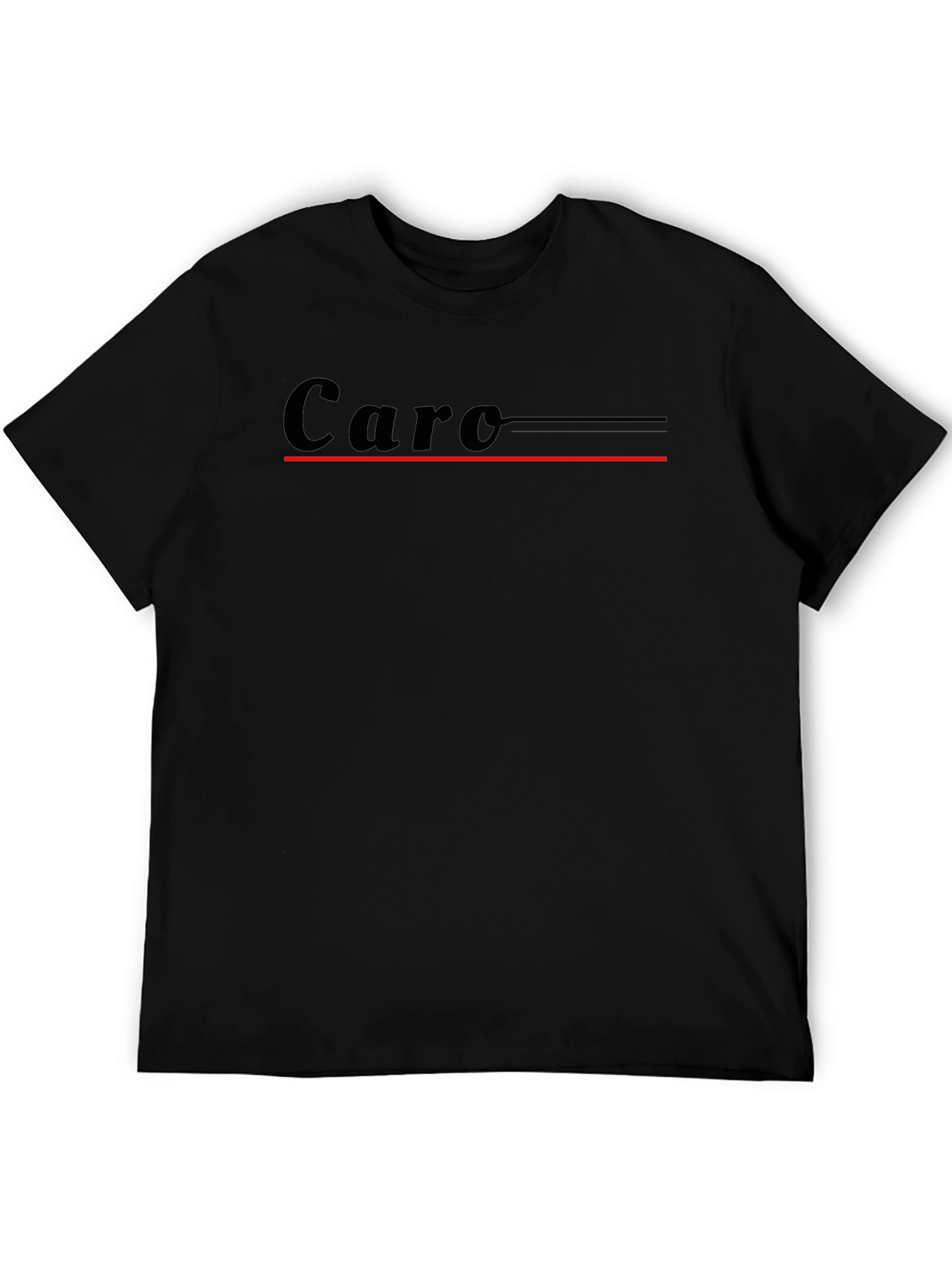 Stylish Black Caro Graphic Tee for Men