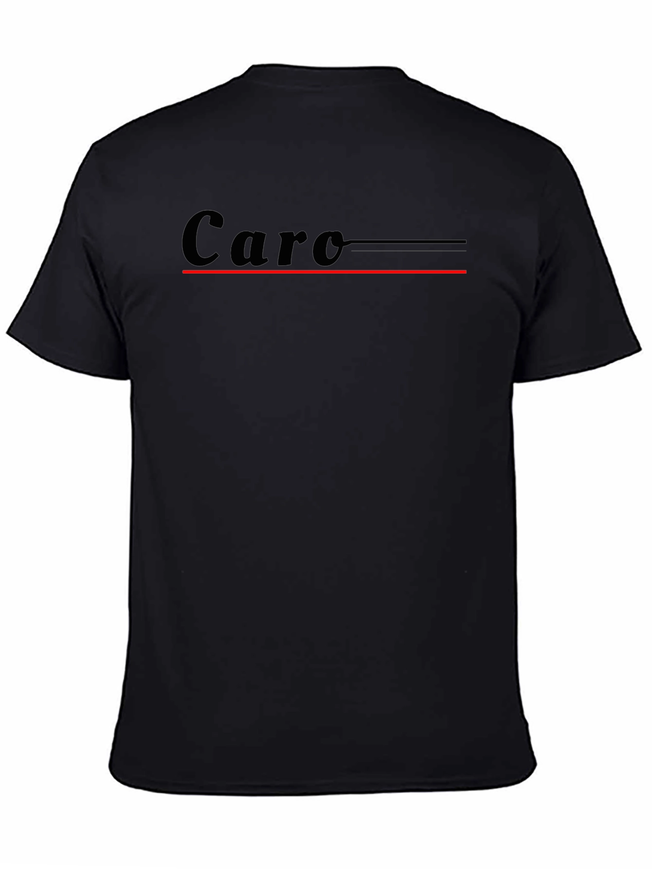 Stylish Black Caro Graphic Tee for Men